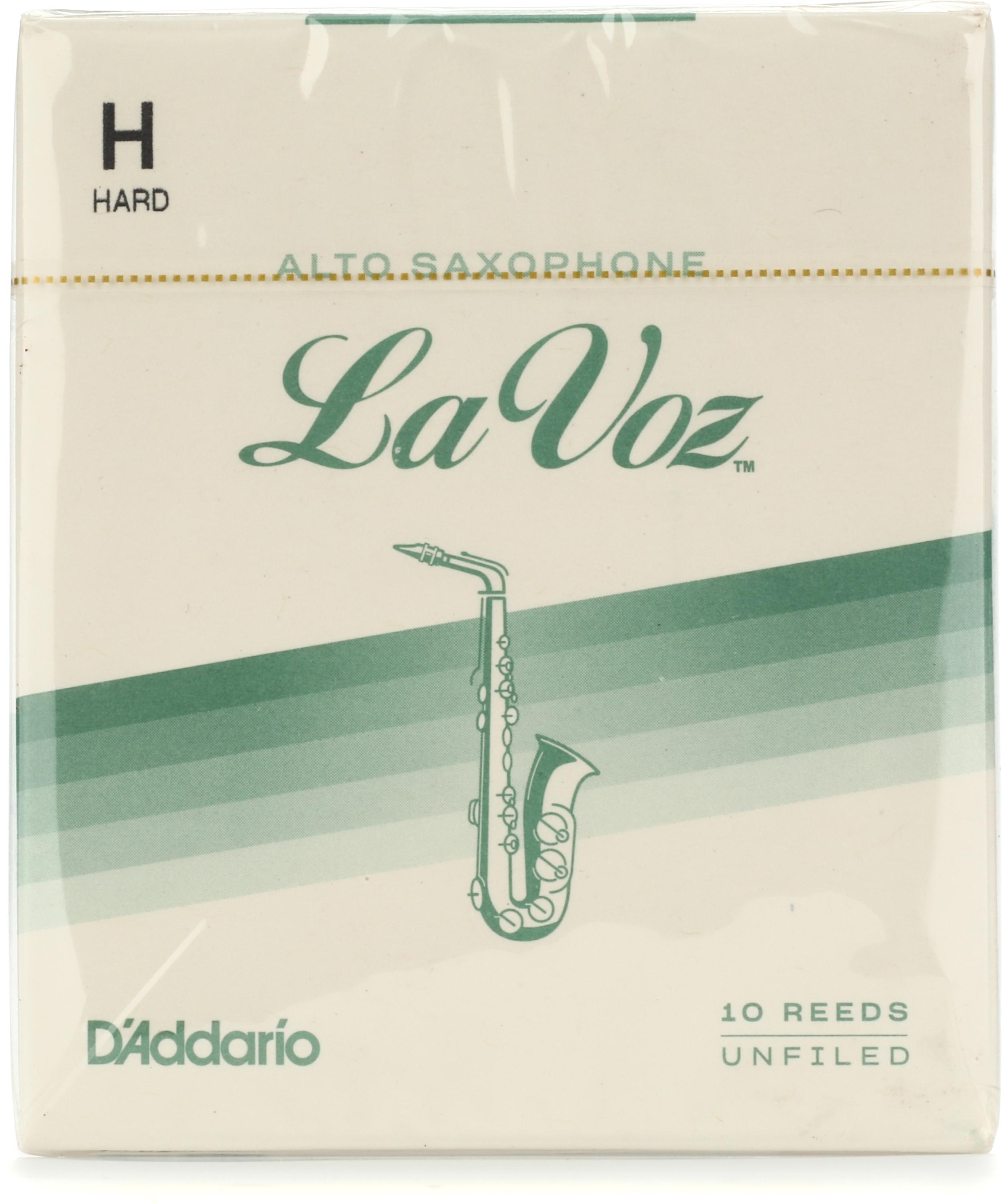 D'Addario RJC10HD - La Voz Alto Saxophone Reeds - Hard (10-pack