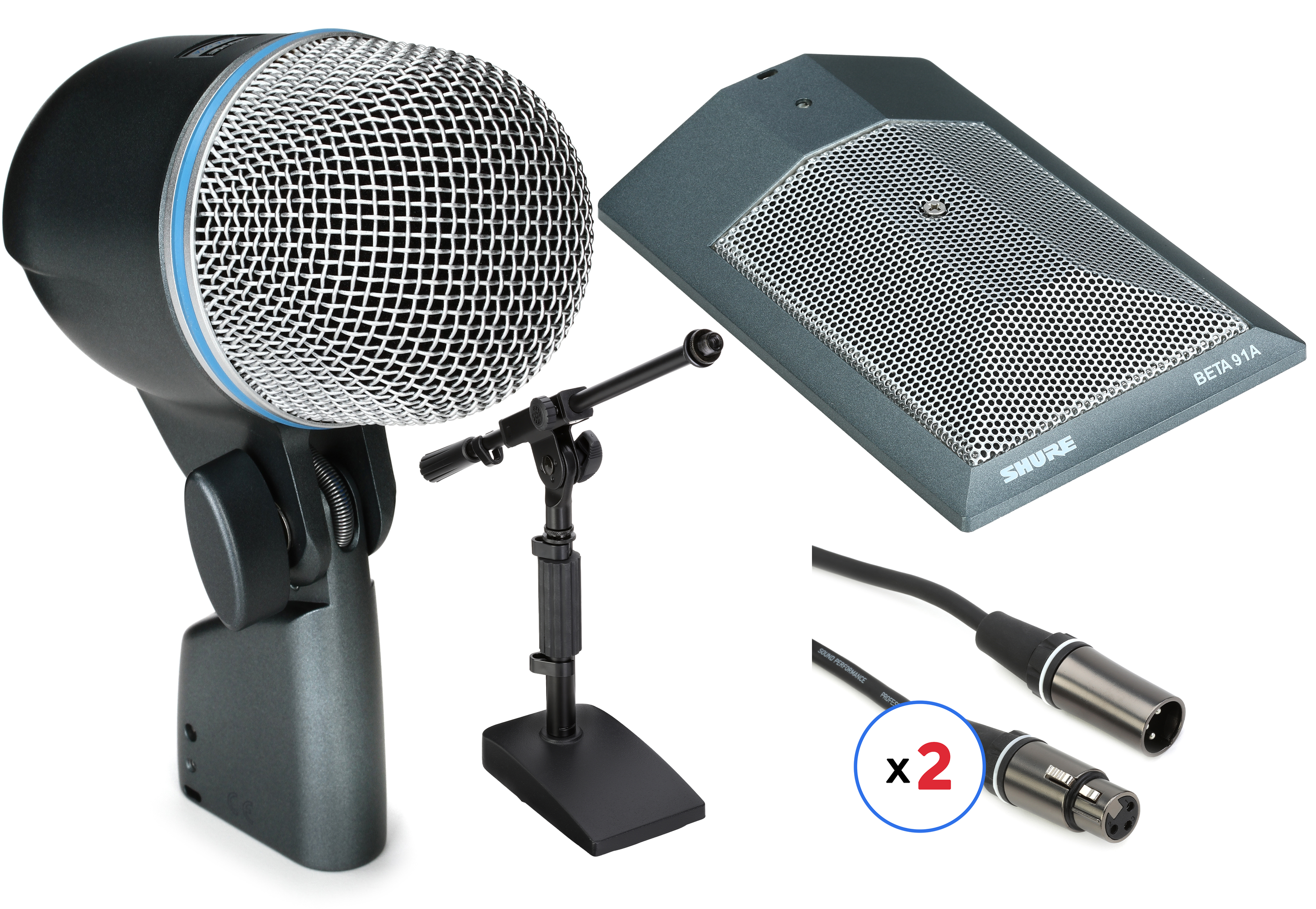 SHURE BETA91A バウンダリーコンデンサーマイク　バスドラム　キック Amazon.com: Shure BETA 91A Kick Drum Microphone - Half