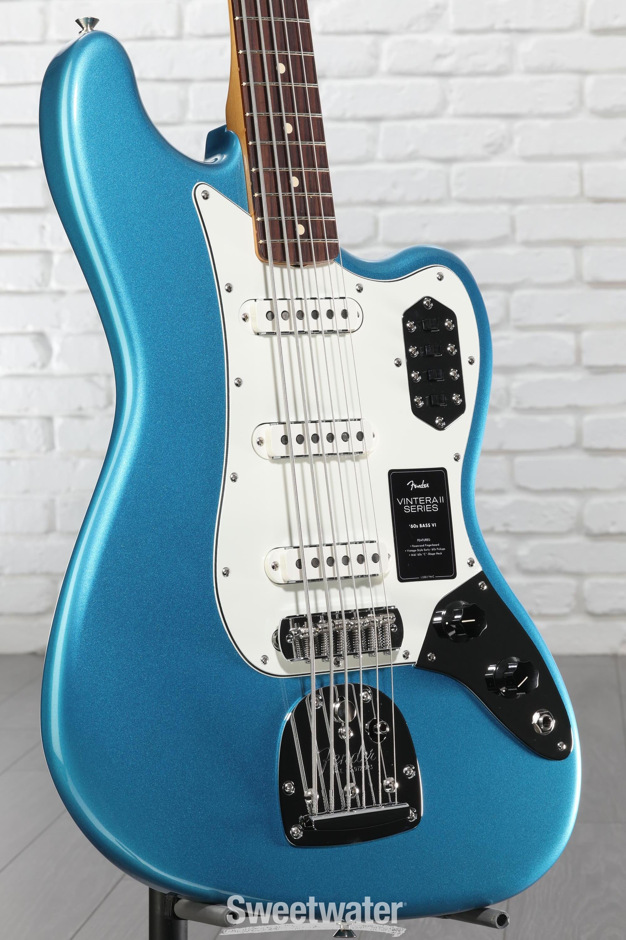 Fender Vintera II '60s Bass VI - Lake Placid Blue | Sweetwater