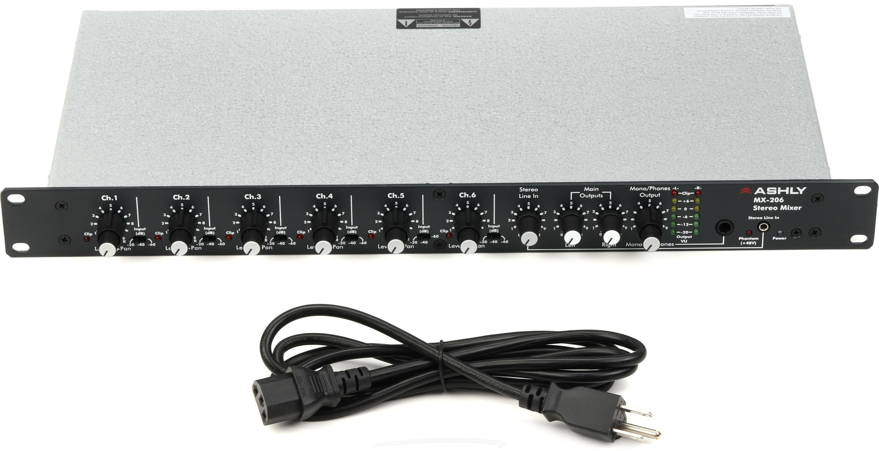 Ashly MX-206 6-channel Stereo Microphone Mixer