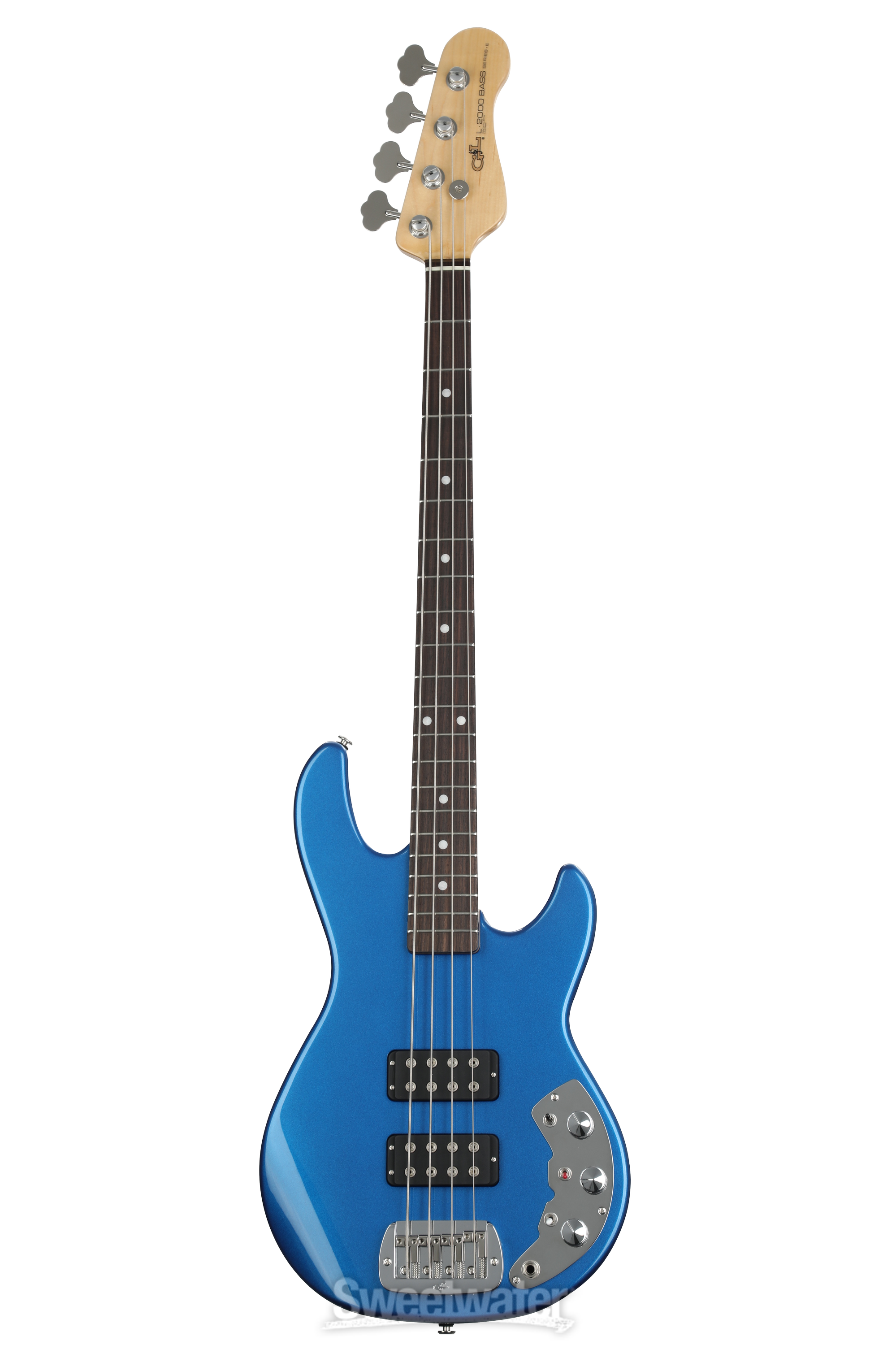 G&L CLF Research L-2000 Bass Guitar - Blue Metallic | Sweetwater G&L CLF Research L-2000 Bass Guitar - Blue Metallic | Sweetwater