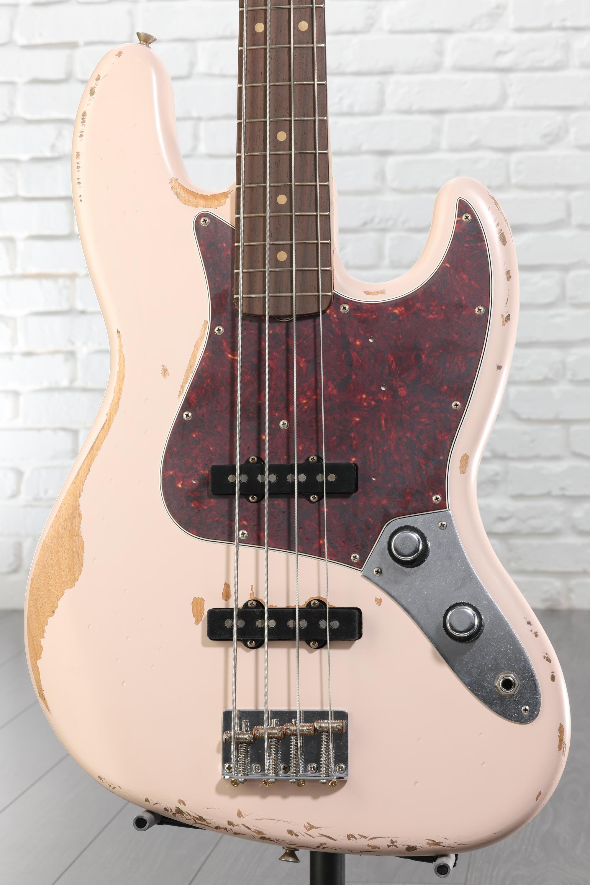 Fender Flea Jazz Bass - Shell Pink, Road Worn | Sweetwater