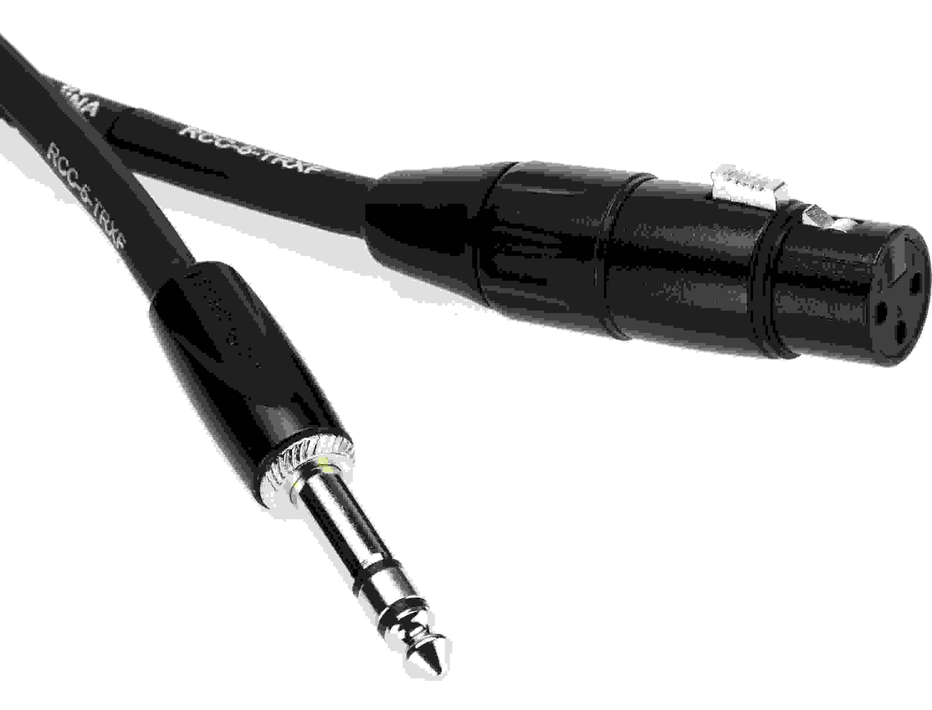 Roland RCC-5-TRXF Black Series XLR Female to 1/4-inch TRS Male Interconnect Cable - 5 foot