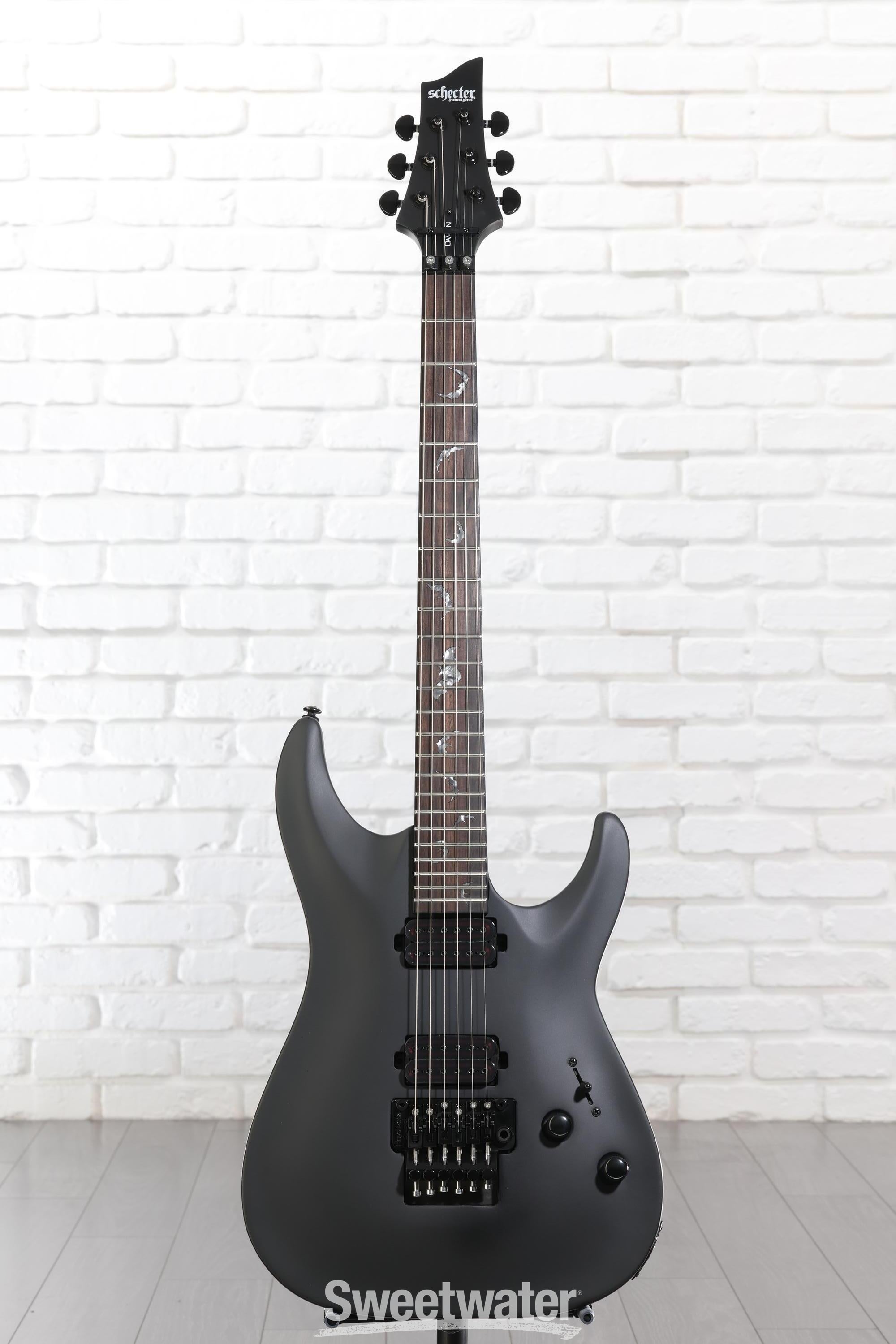 Schecter Damien-6 FR SBK Electric Guitar - Satin Black | Sweetwater