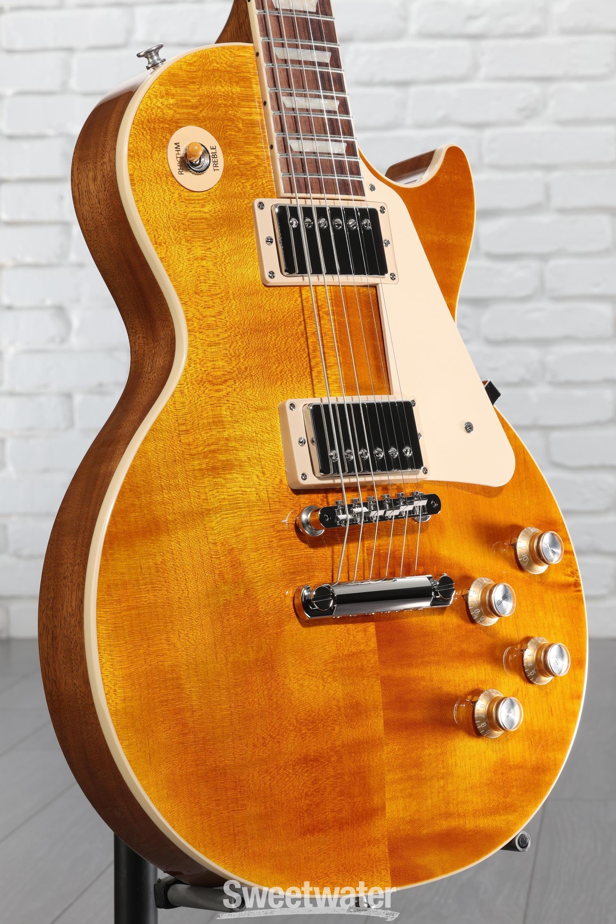 ギター Gibson Les Paul Standard 60s Figured Top Gibson Les Paul Standard '60s Figured Top Electric Guitar - Honey