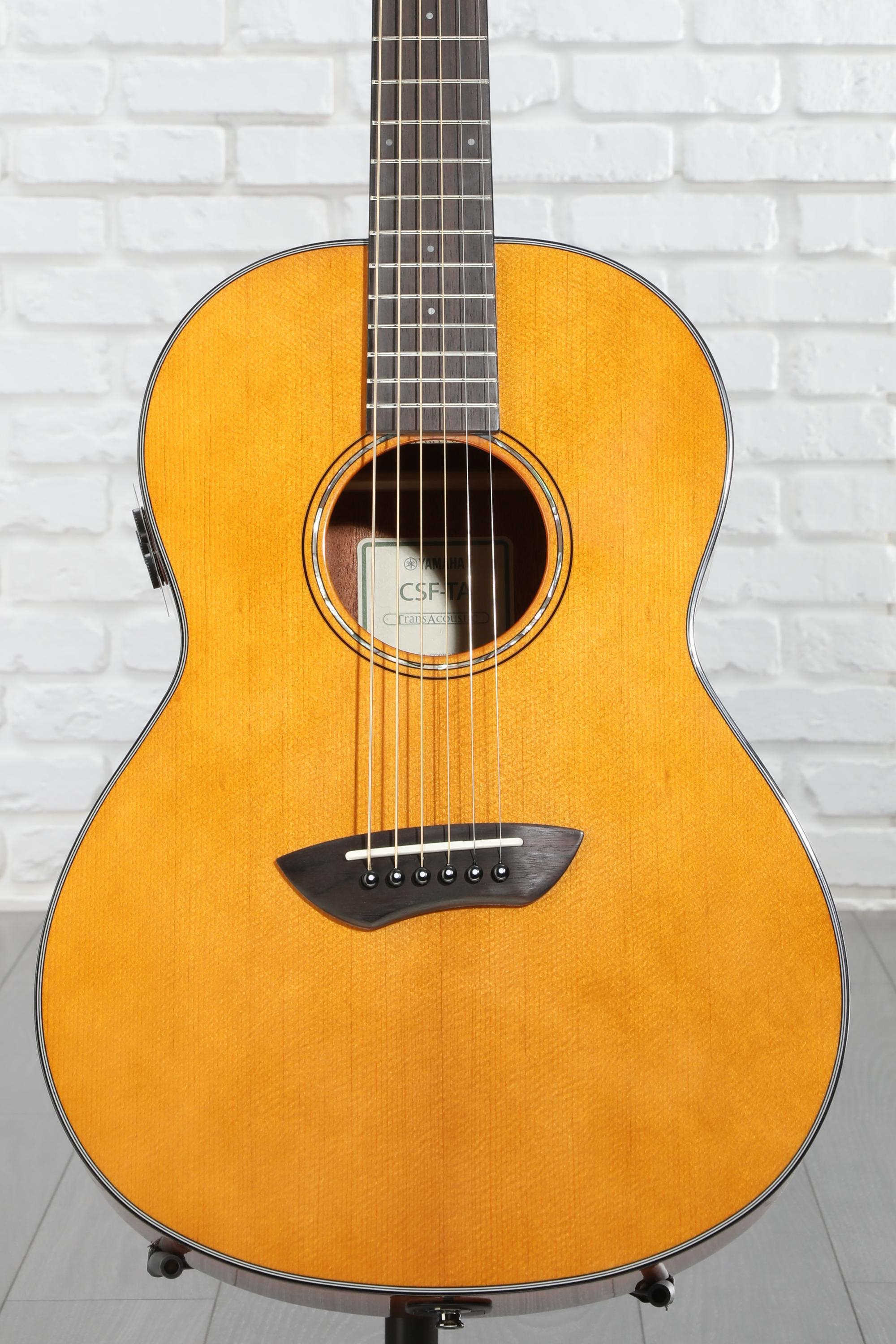 Yamaha CSF-TA TransAcoustic Parlor Guitar - Vintage Natural Gloss