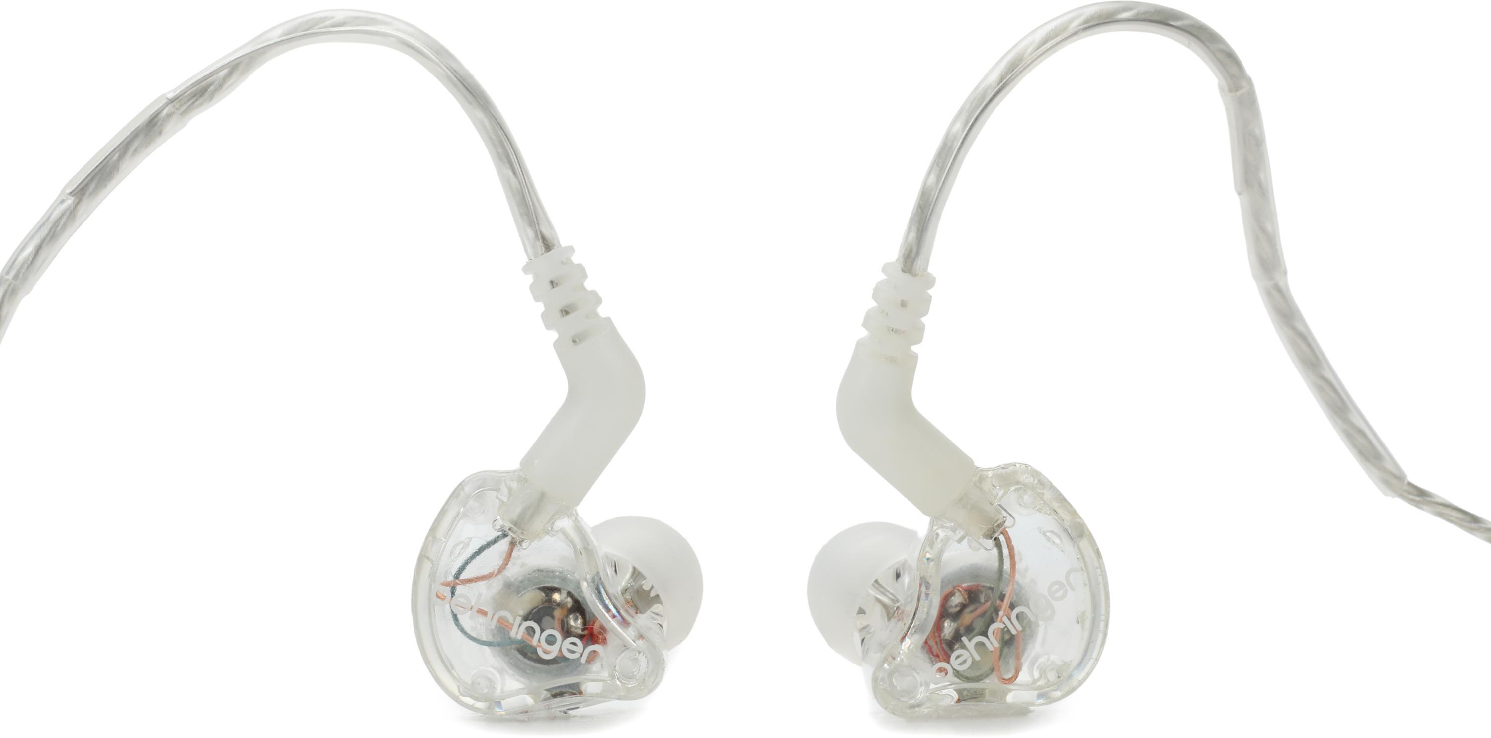 Behringer MO240-CL Pro Studio In-ear Monitors - Clear | Sweetwater