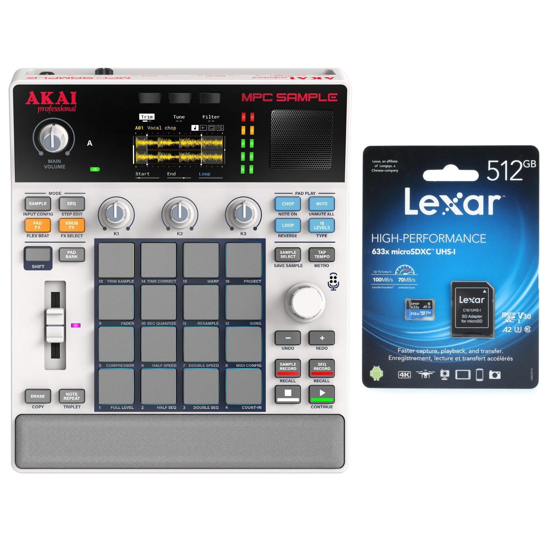 Photo of Akai Professional MPC Sample Portable Groovebox with MicroSDXC Card - 512GB