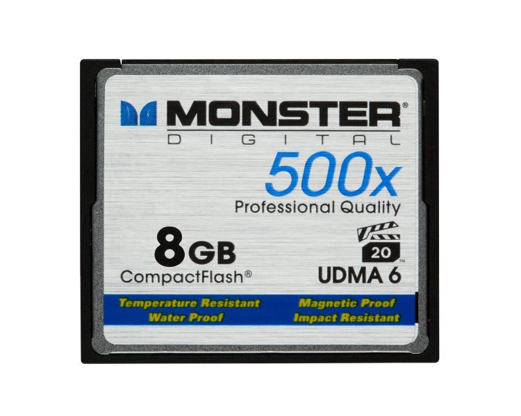 Monster Digital 8GB CompactFlash Card - 8 GB, 500x | Sweetwater