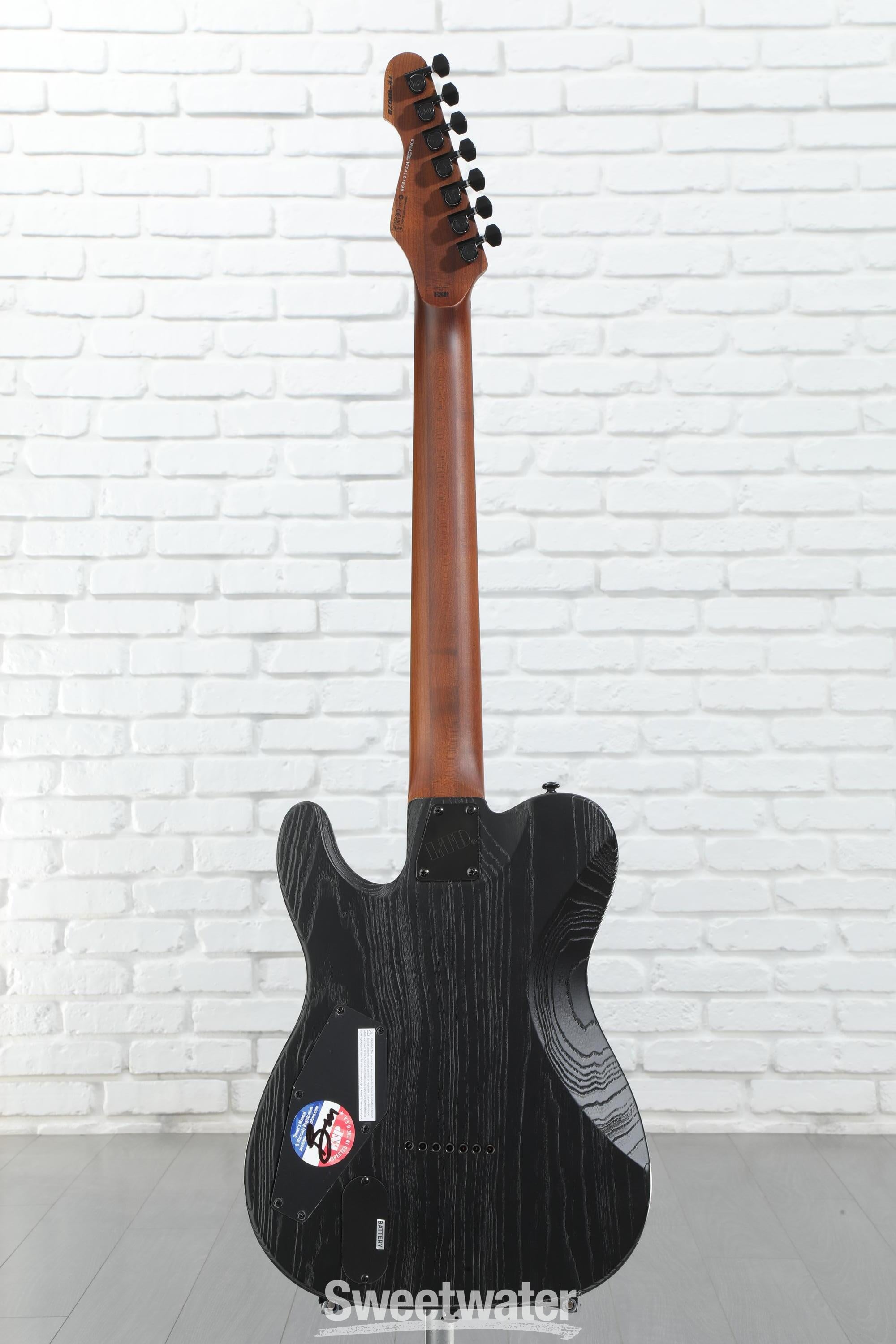 ESP LTD TE-1007B 7-string Baritone Electric Guitar - Black ESP LTD TE-1007B 7-string Baritone Electric Guitar - Black