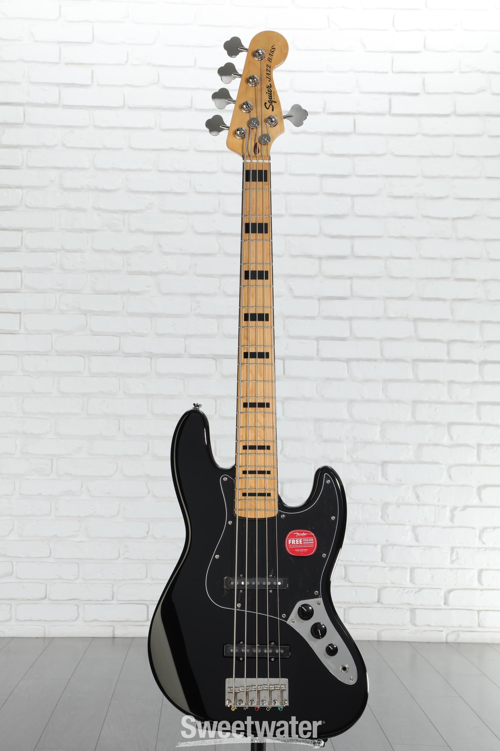 Squier Classic Vibe '70s Jazz Bass V - Black with Maple
