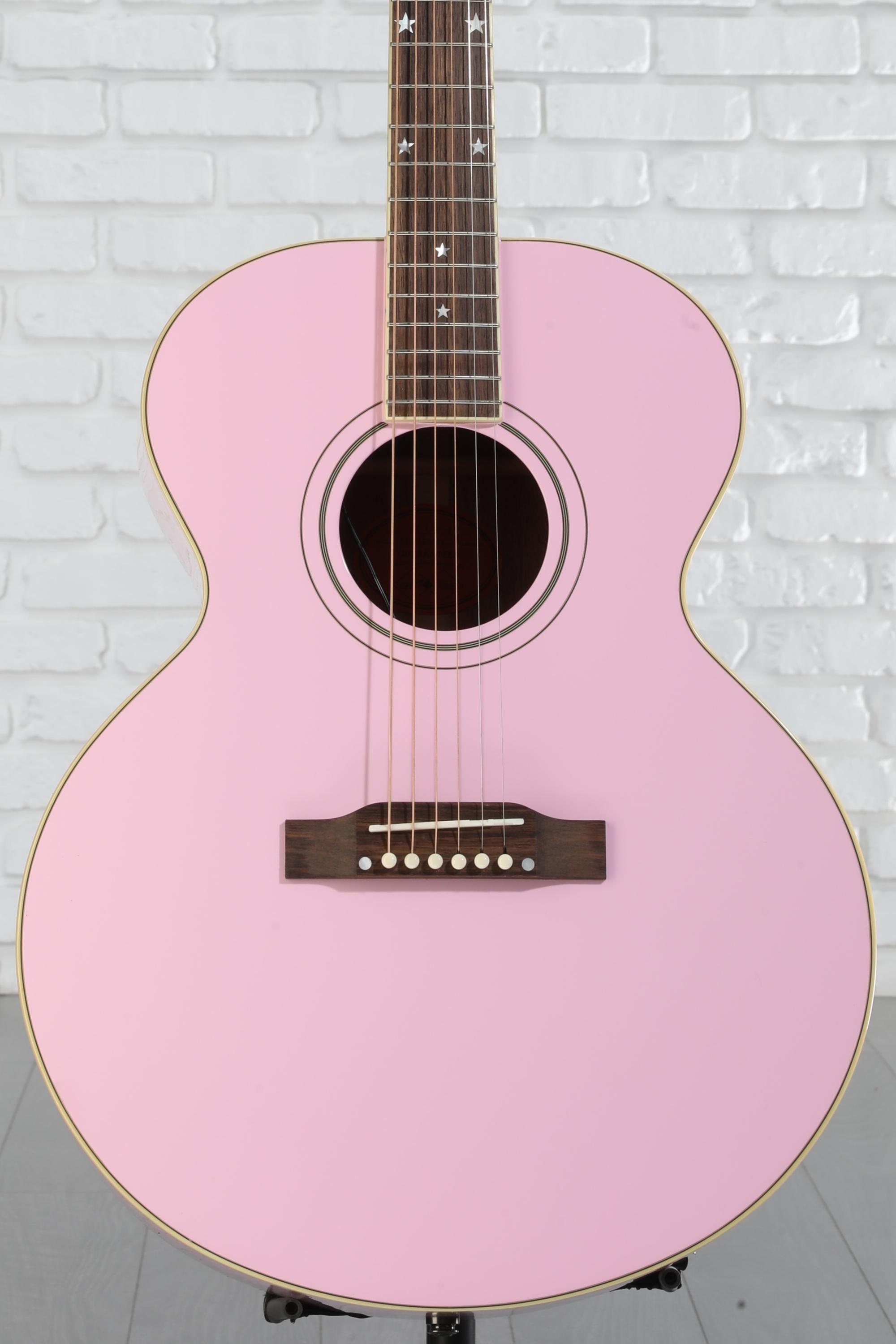 Epiphone J-180 LS Acoustic-electric Guitar - Pink