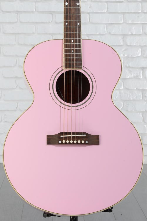 Epiphone J-180 LS Acoustic-electric Guitar - Pink