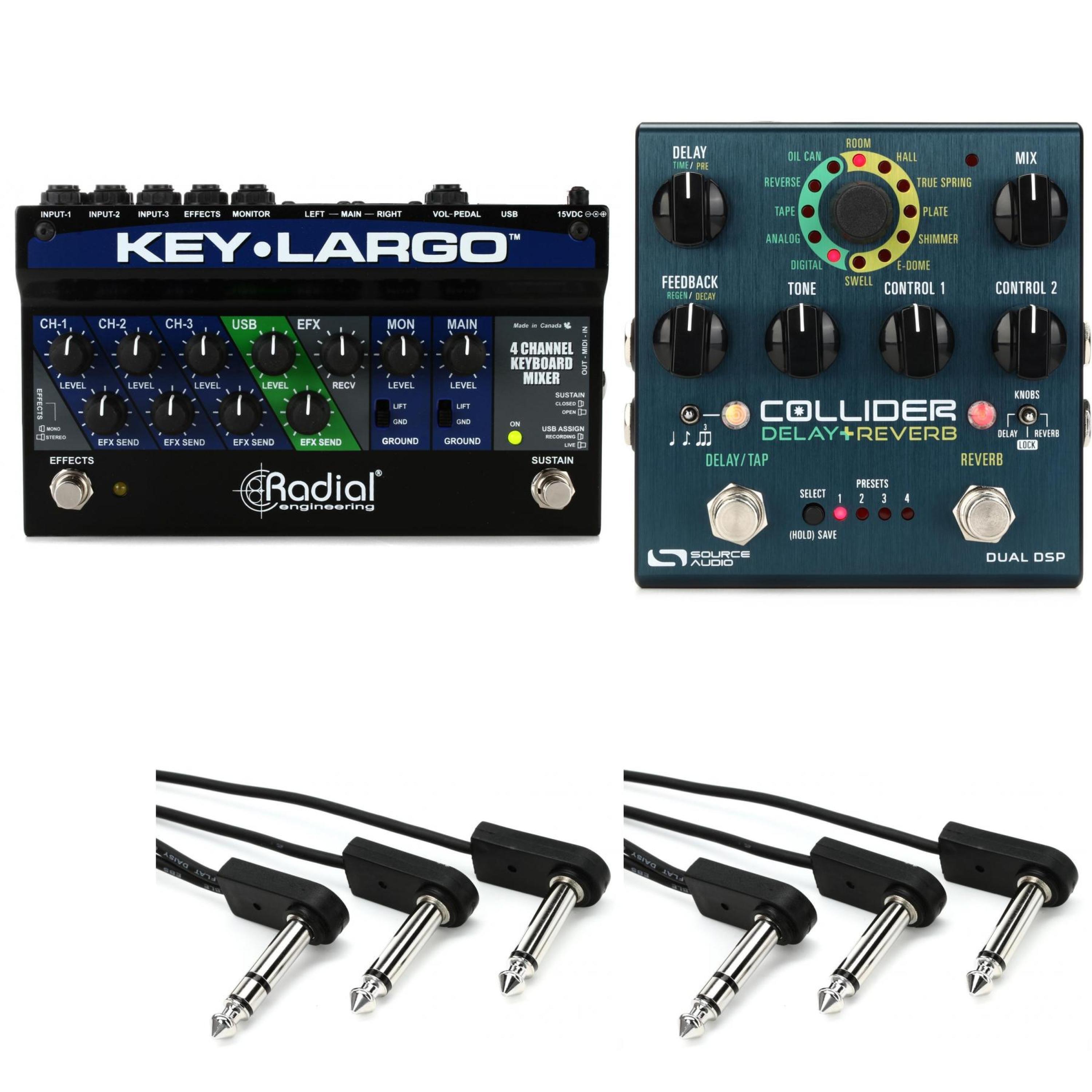 Radial Key-Largo Keyboard Mixer and Source Audio Collider Delay+Reverb Pedal  Bundle | Sweetwater