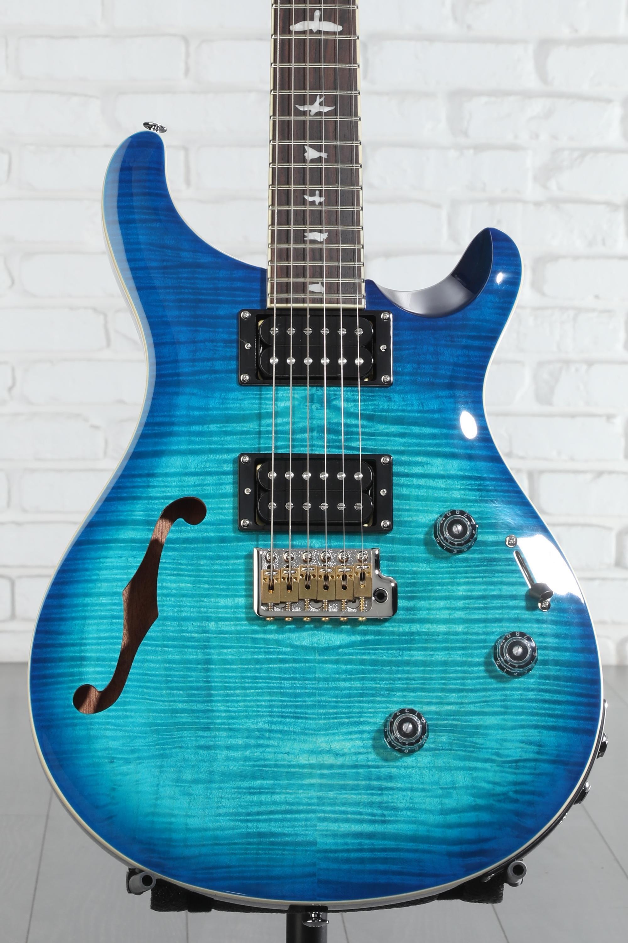 PRS SE Custom 24 Semi-Hollow Piezo Electric Guitar - Lake Blue