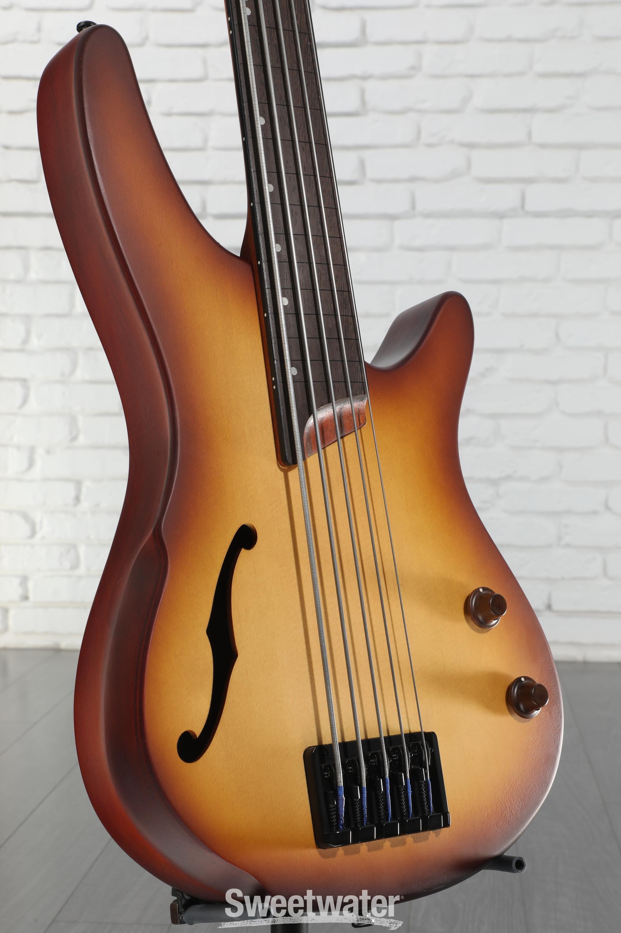 Ibanez SRH505F Fretless Bass Guitar - Natural Browned Burst