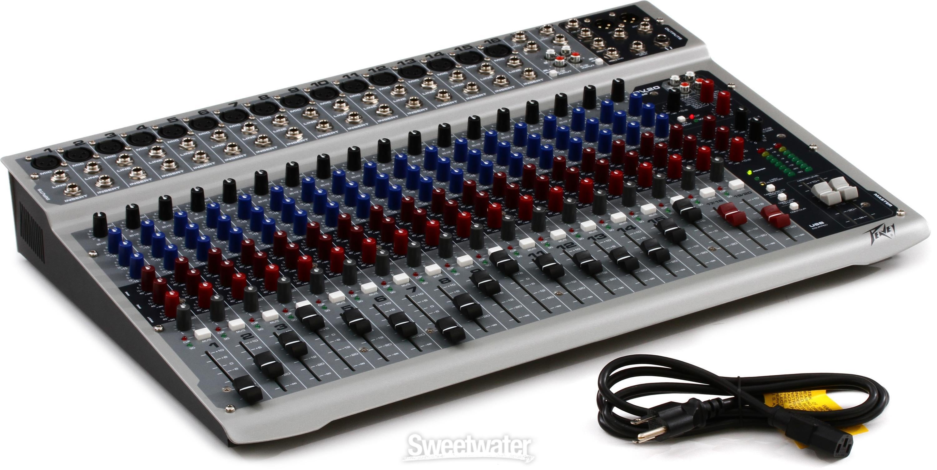Peavey PV 20 USB Mixer with USB and Effects Reviews | Sweetwater Peavey PV 20 USB Mixer with USB and Effects Reviews | Sweetwater