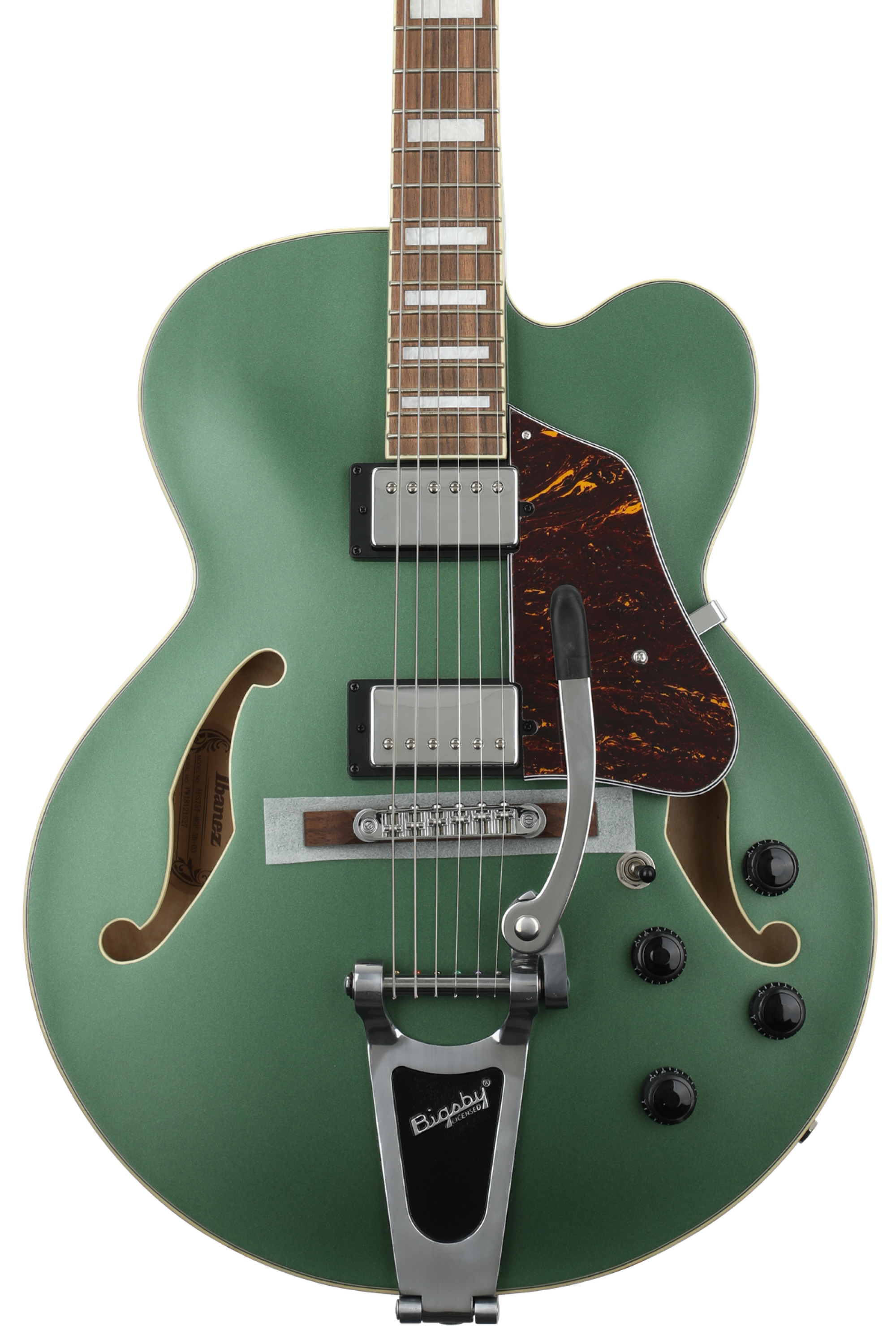Ibanez Artcore AFS75T - Metallic Green Flat | Sweetwater