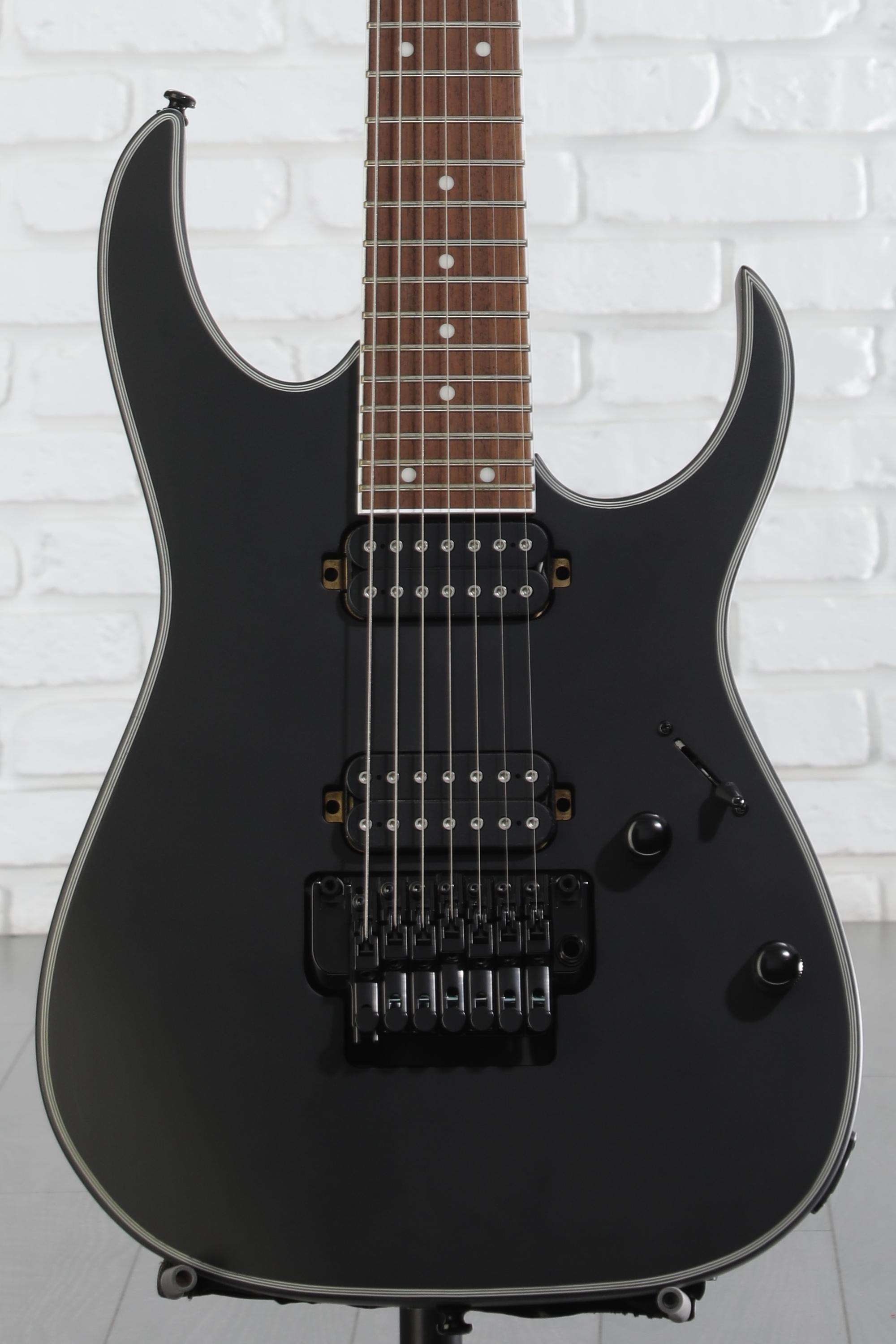 7弦　Ibanez RG7420EX Ibanez RG7420EX BKF 7-String Guitar Black Flat Electric
