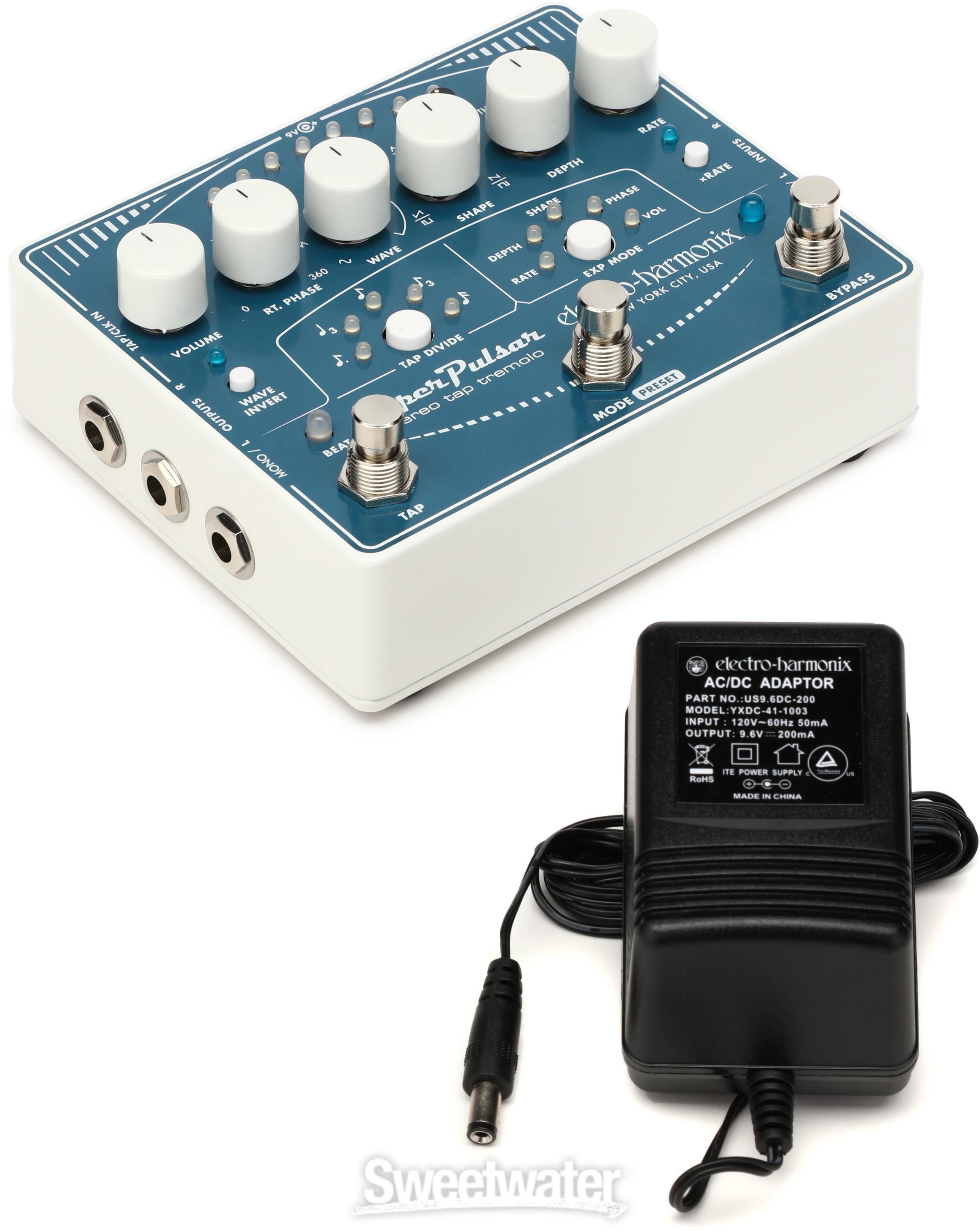 Electro-Harmonix Super Pulsar Stereo Tap Tremolo Pedal | Sweetwater