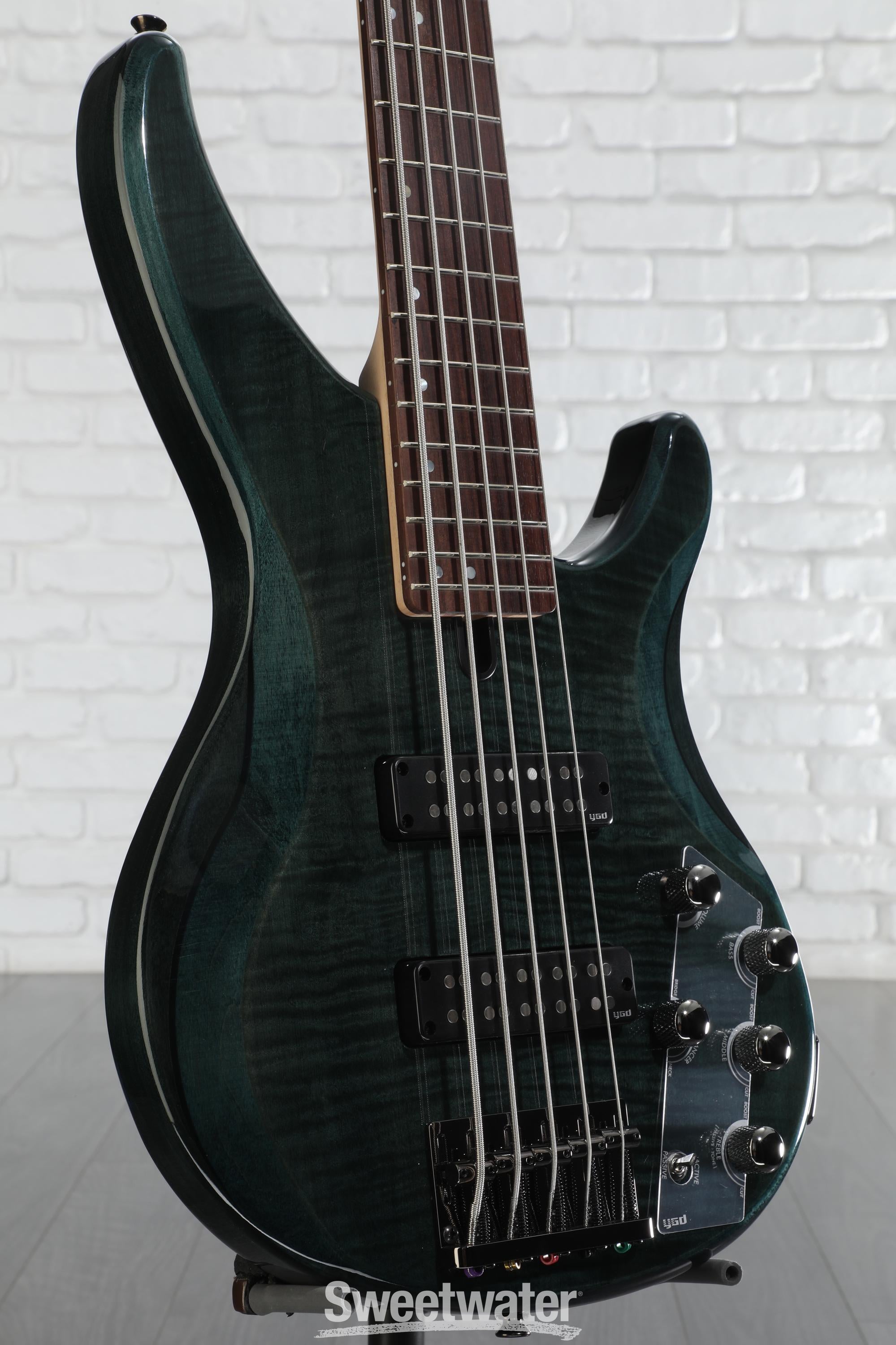 Yamaha TRBX605FM 5-string Bass Guitar - Indigo Blue | Sweetwater