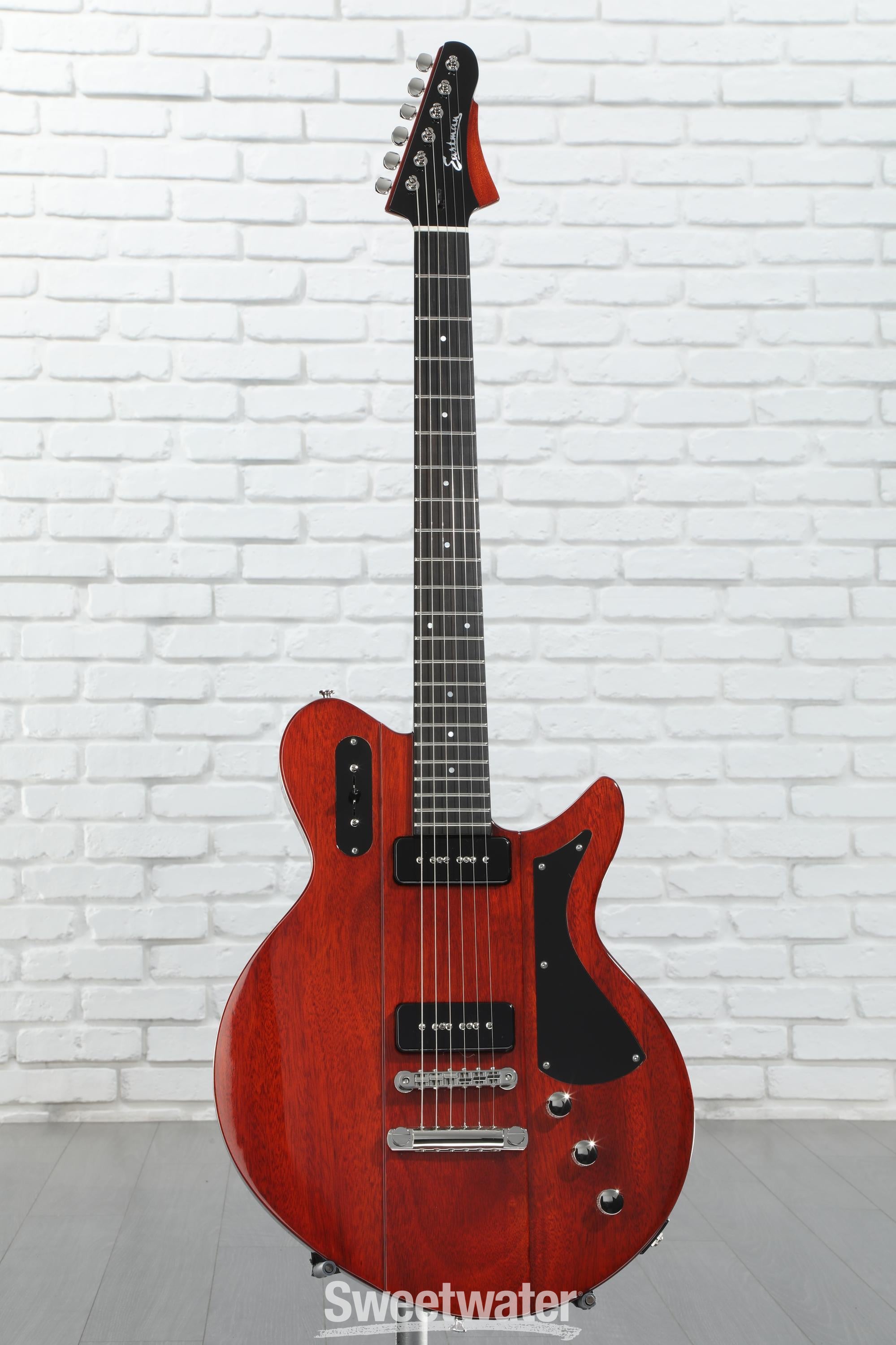 ギター Rod Magnet P90 Red Jazzmaster Electric Guitar P90 HH 6 String Rosewood