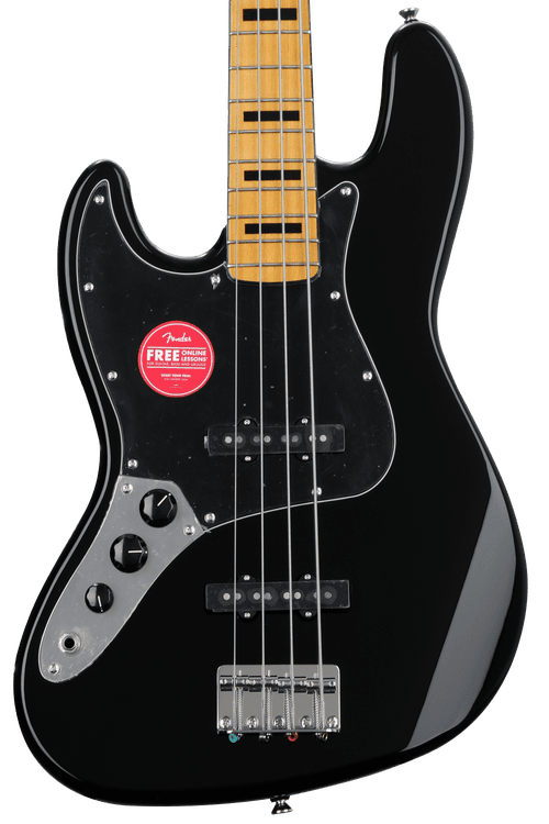 Squier Classic Vibe '70s Jazz Bass, Left-handed - Black | Sweetwater