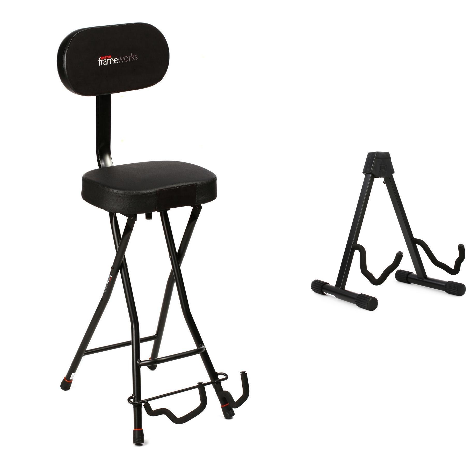 Gator Frameworks GFW-GTR-SEAT Combination Guitar Seat/Guitar Stand with ...