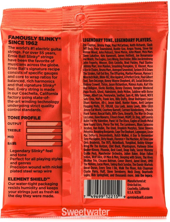 Ernie Ball 2215 Skinny Top Heavy Bottom Slinky Electric Guitar Strings - .010-.052