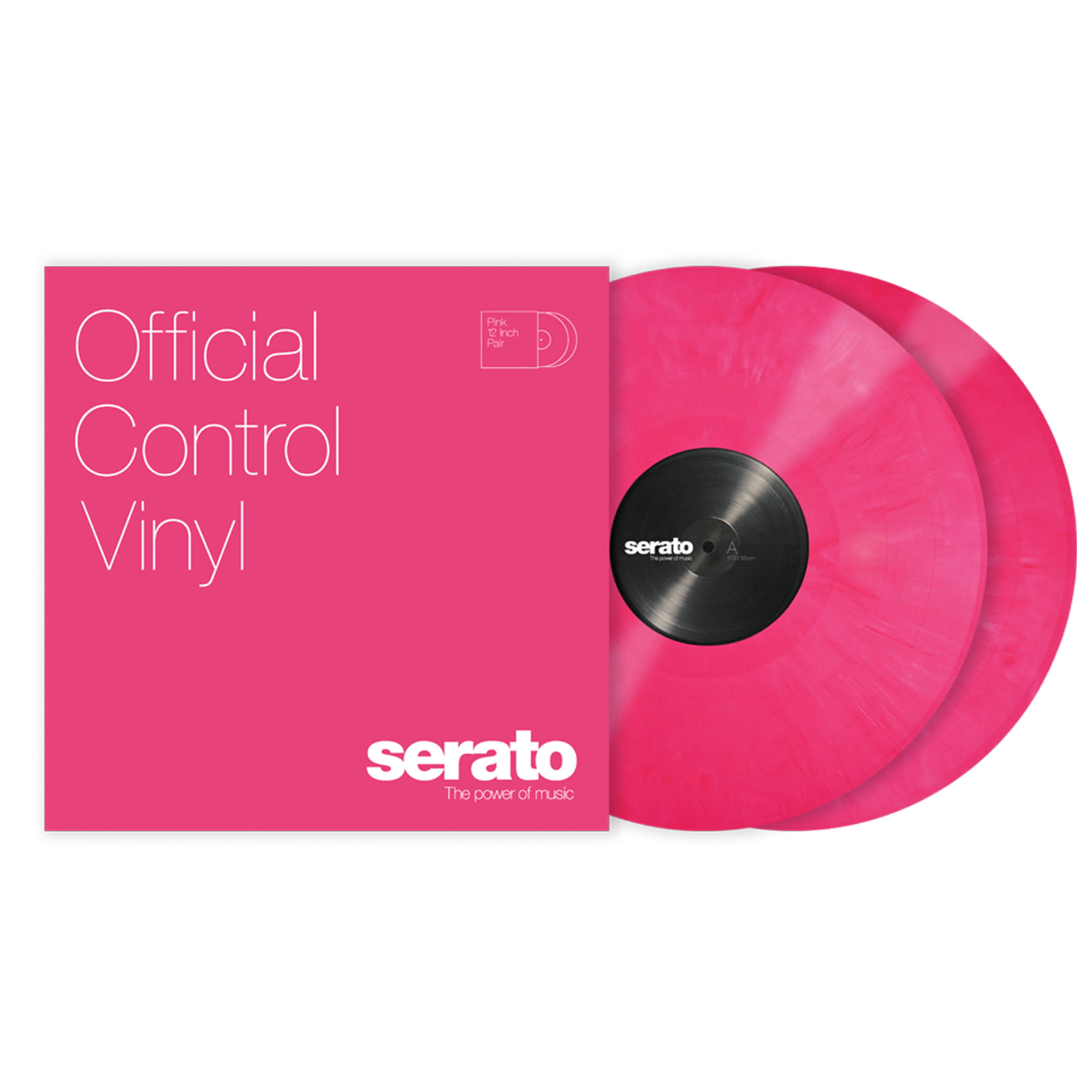 Serato 12 inch Control Vinyl Pair - Solid Pink