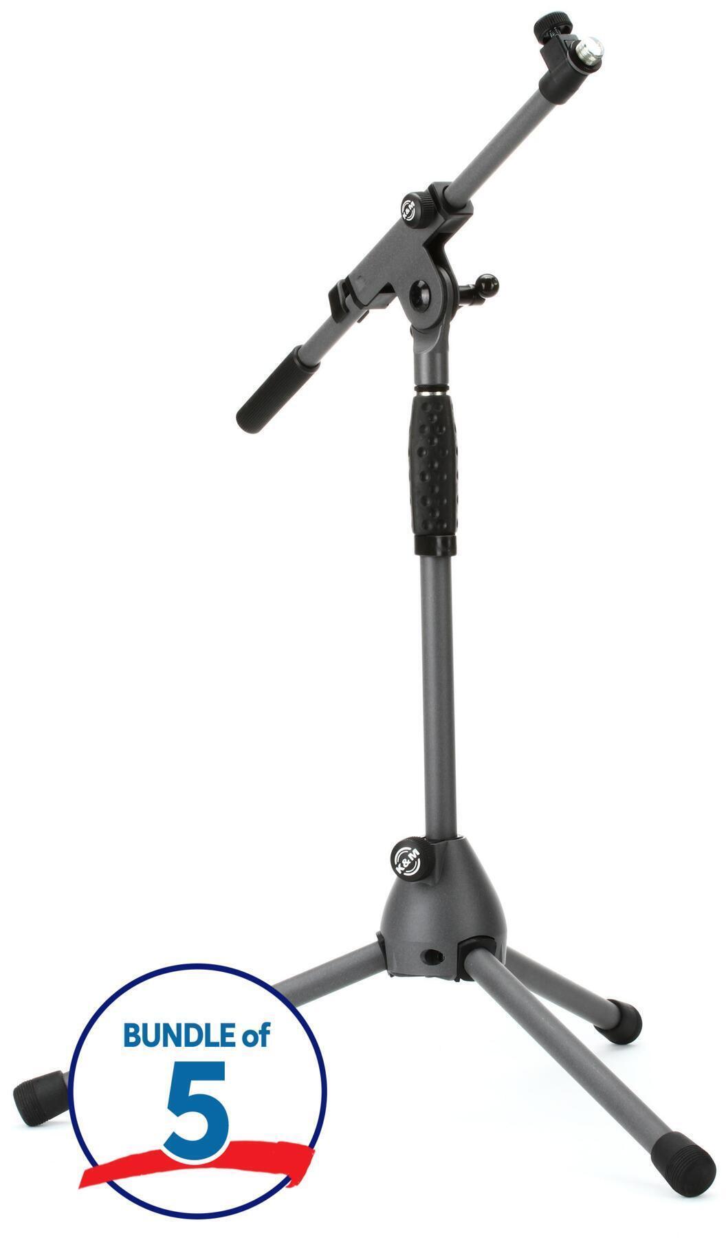 Photo of K&M 25900 Microphone Stand - Soft-Touch Gray (5-pack)