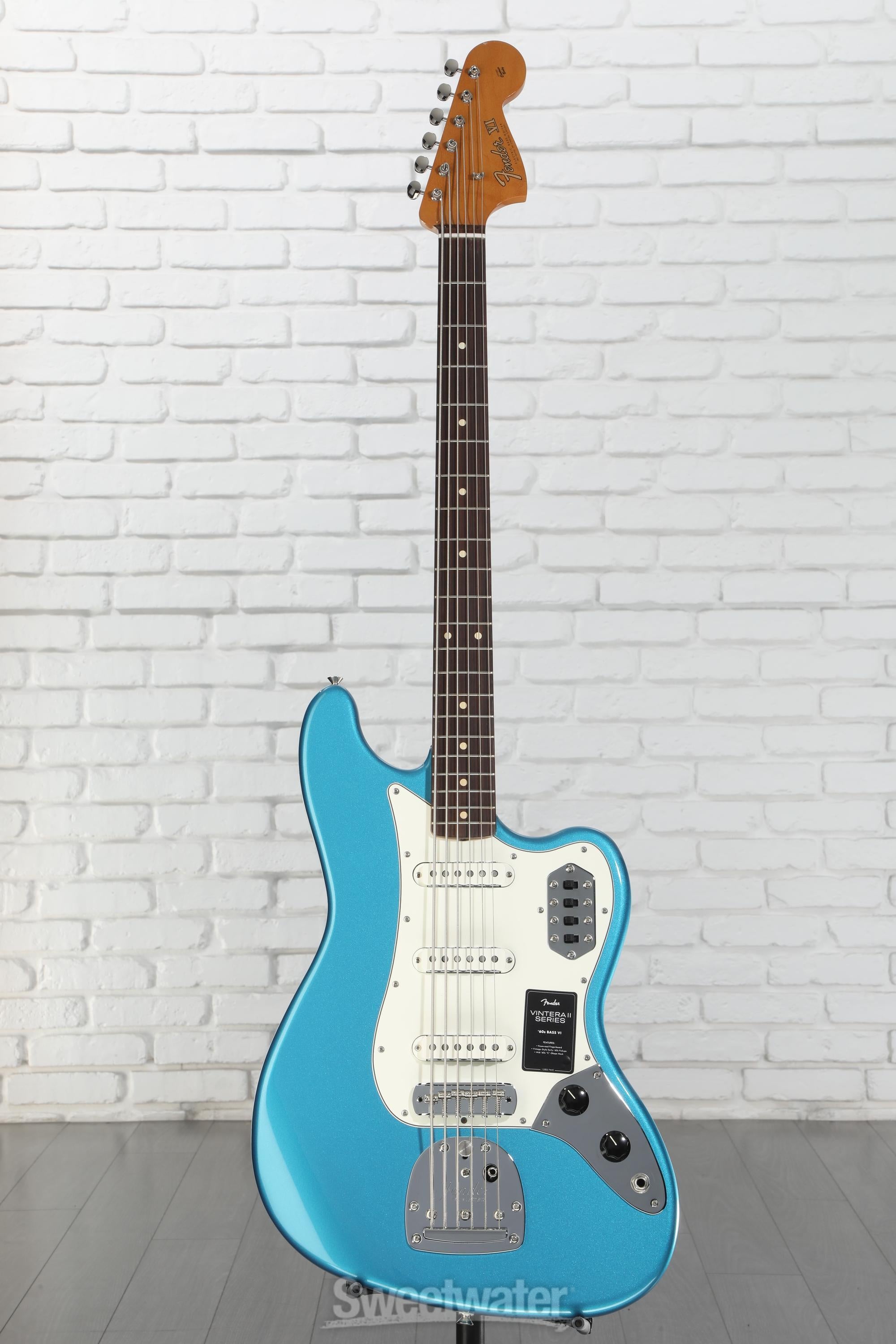 Fender Vintera II '60s Bass VI - Lake Placid Blue | Sweetwater