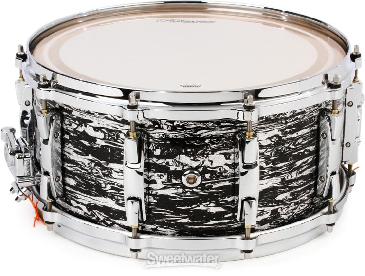 Pearl Music City Custom Reference Pure RFP624/C 6-piece Shell Pack - Black  Oyster Glitter