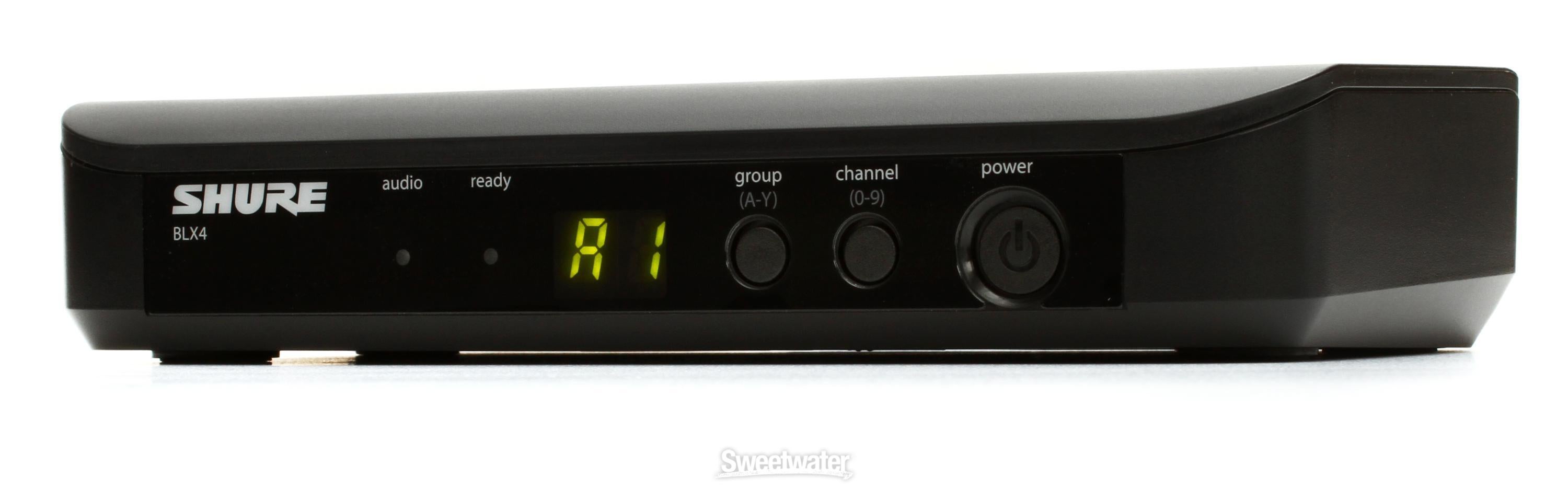 Shure BLX4 Single Channel Receiver - H8 Band | Sweetwater