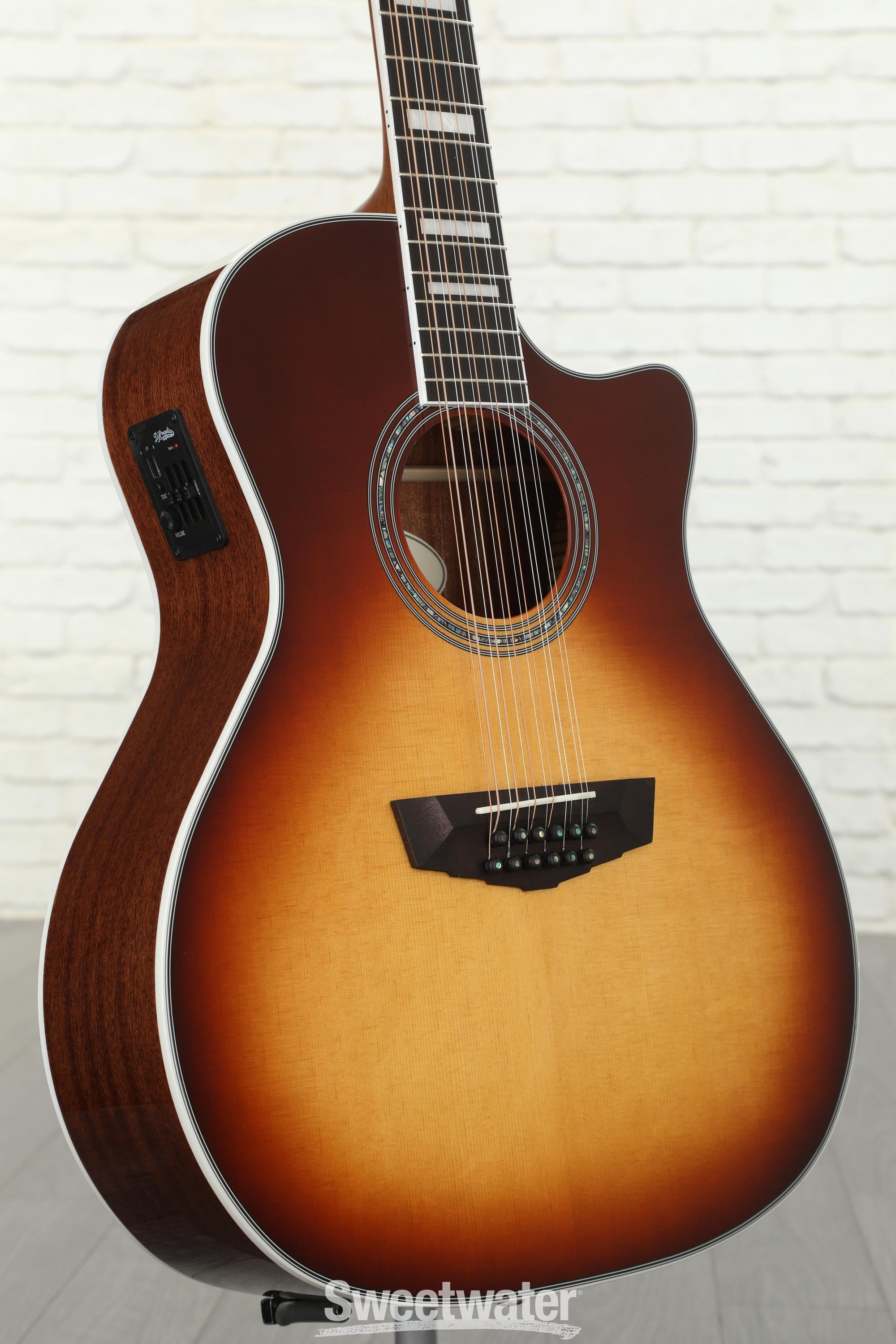 D'Angelico Premier Gramercy Acoustic-electric Guitar - Iced Tea Burst