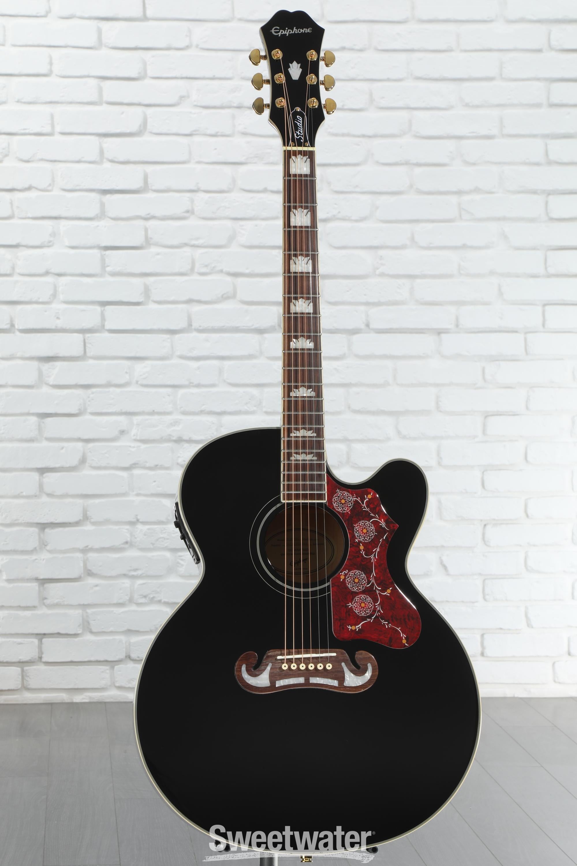 Epiphone J-200EC - ebony Folk guitar