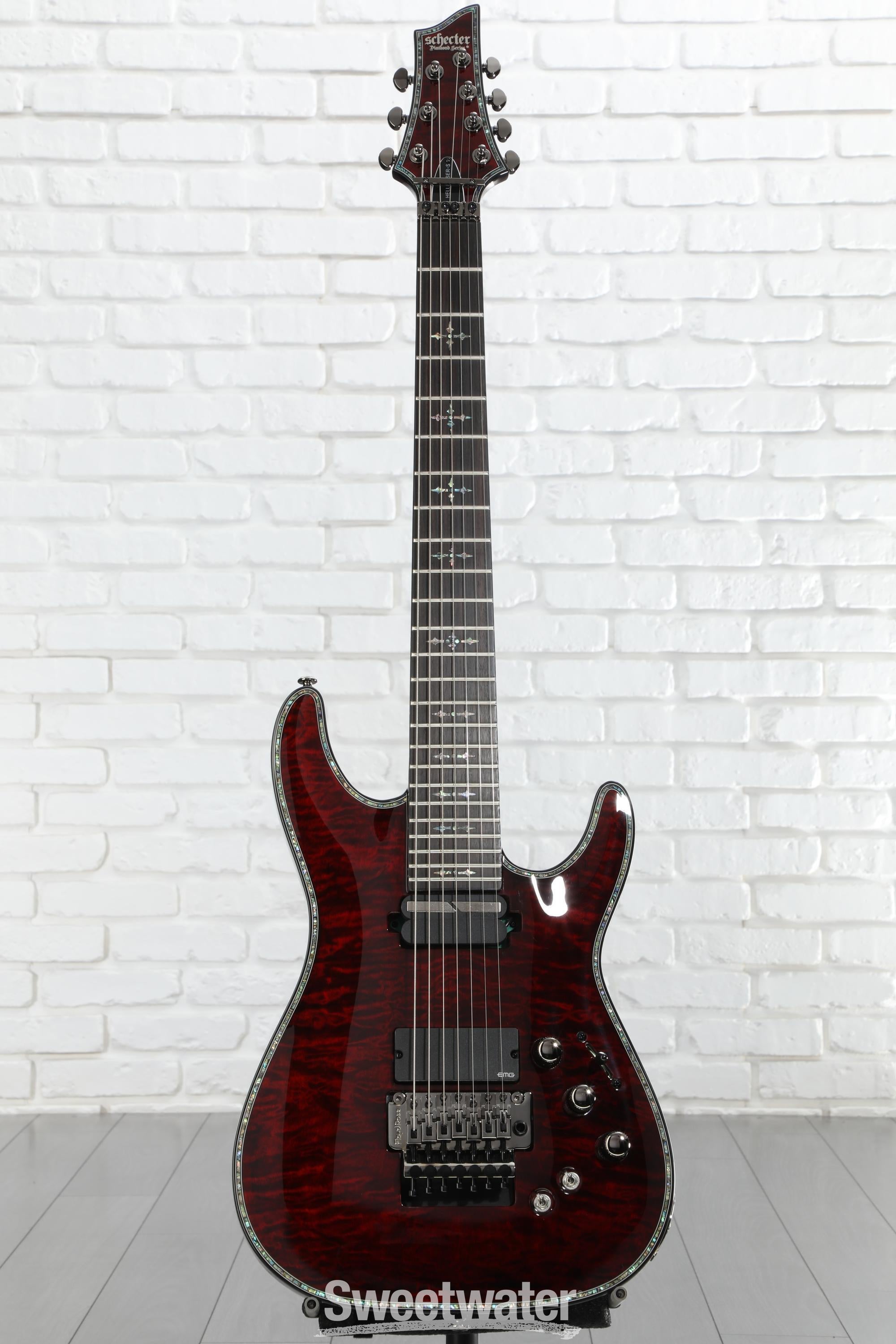 Schecter HELLRAISER 7弦 Schecter Hellraiser C-7 FR-S Electric Guitar - Black Cherry