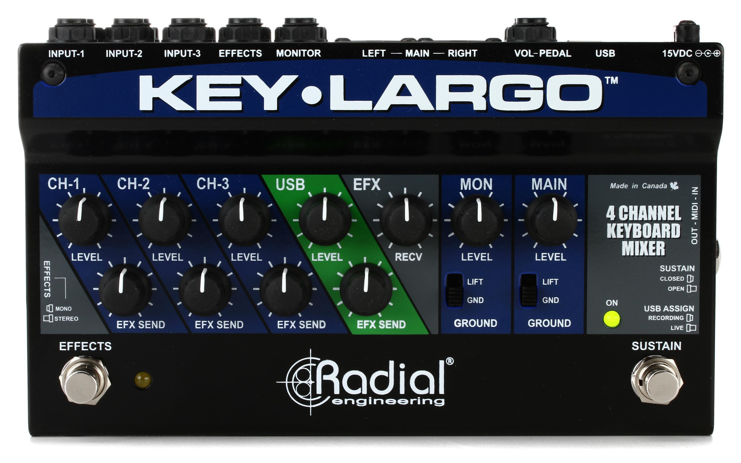 Bundled Item: Radial Key-Largo Keyboard Mixer with Balanced DI Outs
