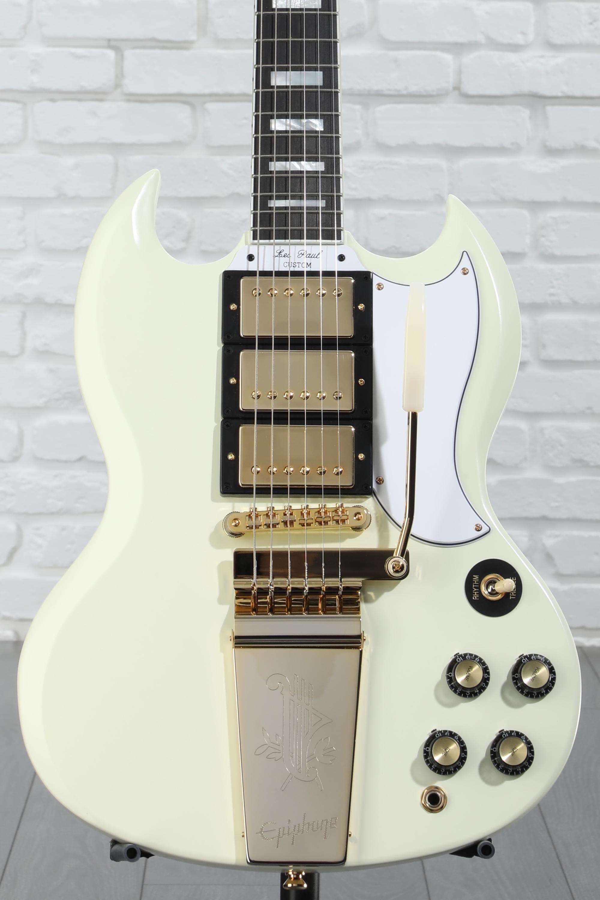 Epiphone SG アイボリー Epiphone 1963 SG Custom Electric Guitar - Classic White VOS