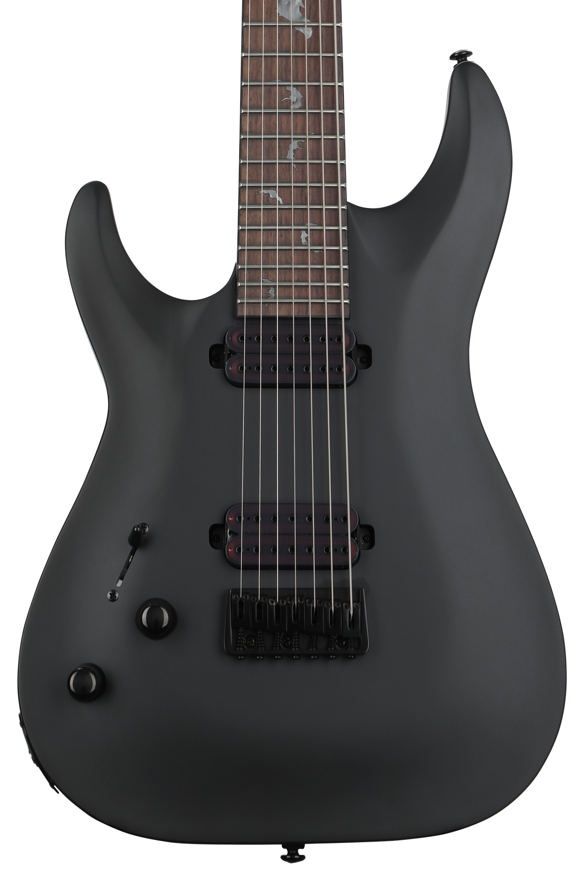 Schecter Damien-7 SBK Left-handed Electric Guitar - Satin Black