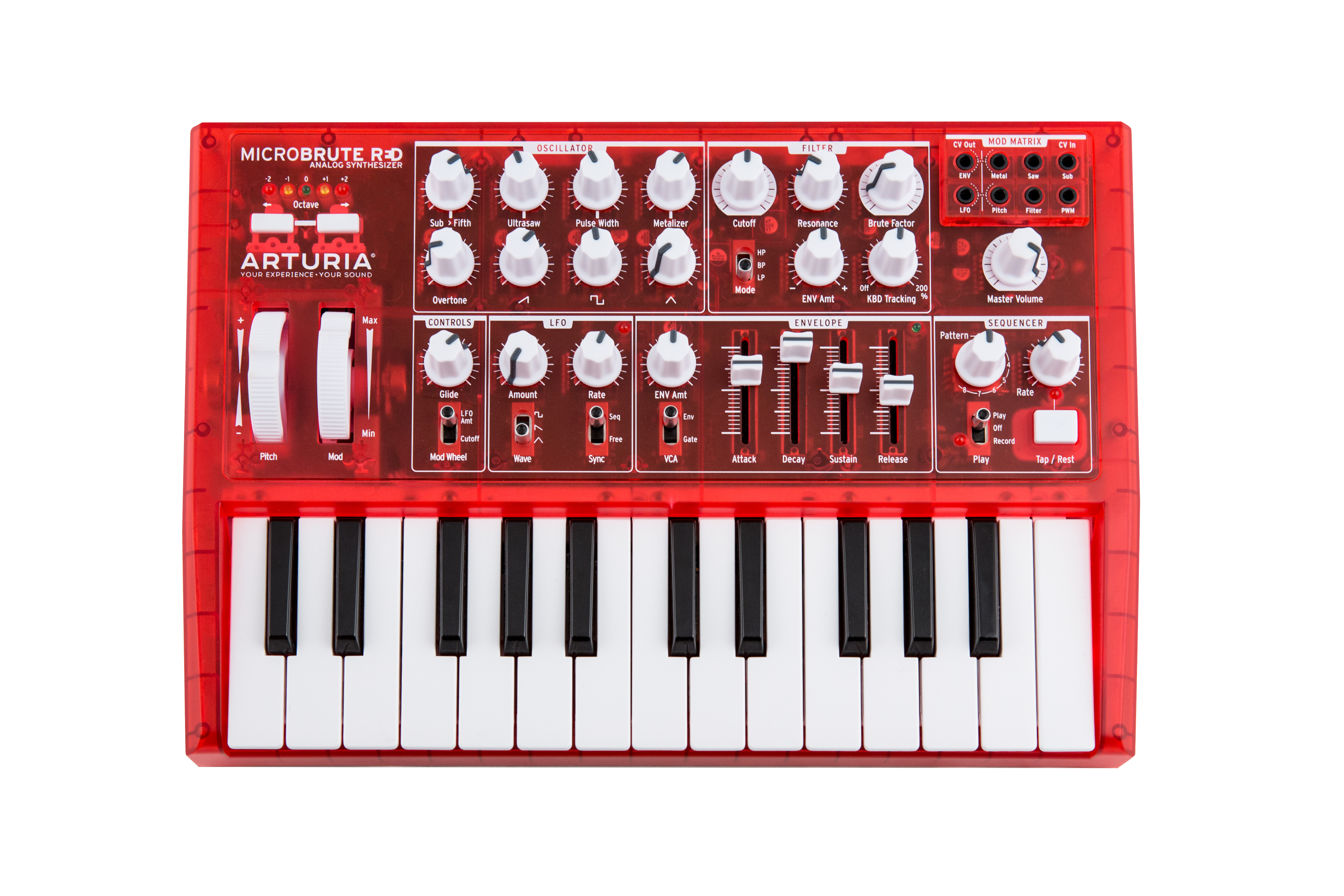 Arturia MicroBrute Red Limited Edition Analog Synthesizer | Sweetwater