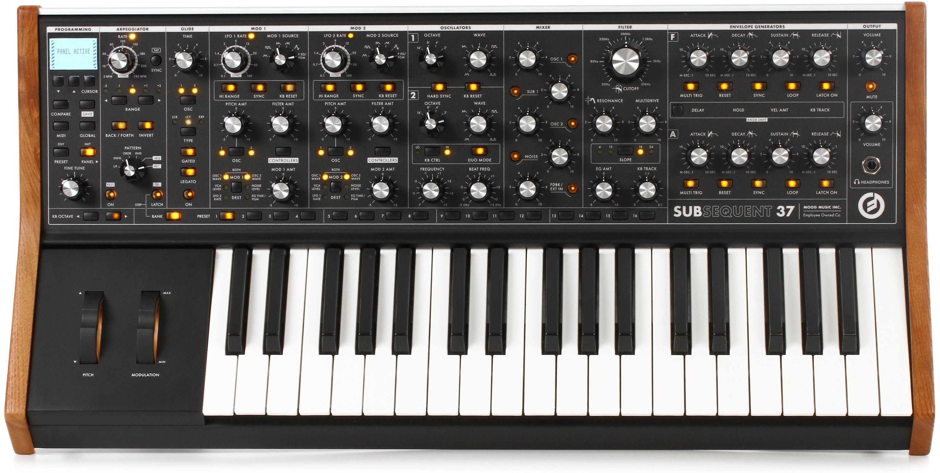 Moog Subsequent 37 Analog Synthesizer with Decksaver Cover