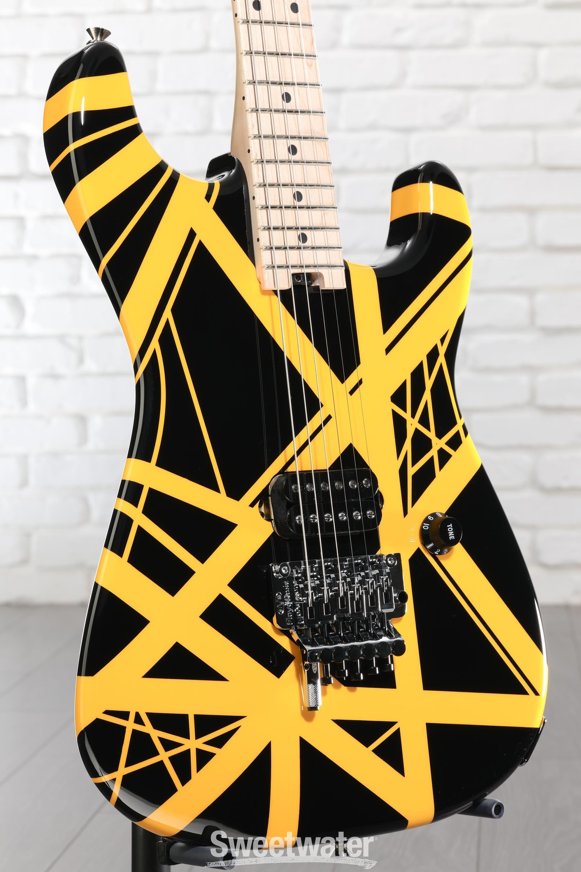 Photo of EVH Striped Series - Black w/ Yellow Stripes