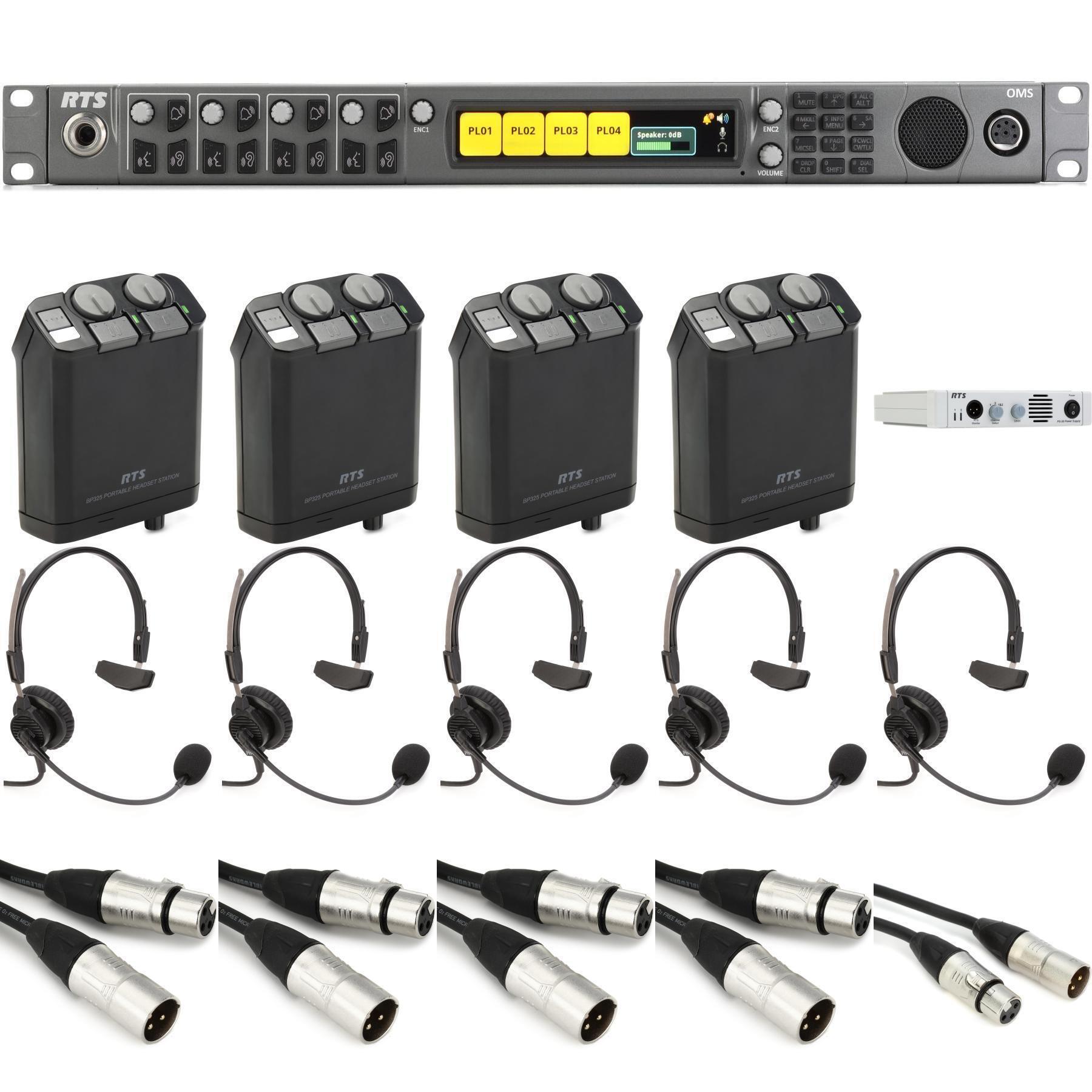 RTS OMS OMNEO 4 Bodypack Analog Intercom System | Sweetwater