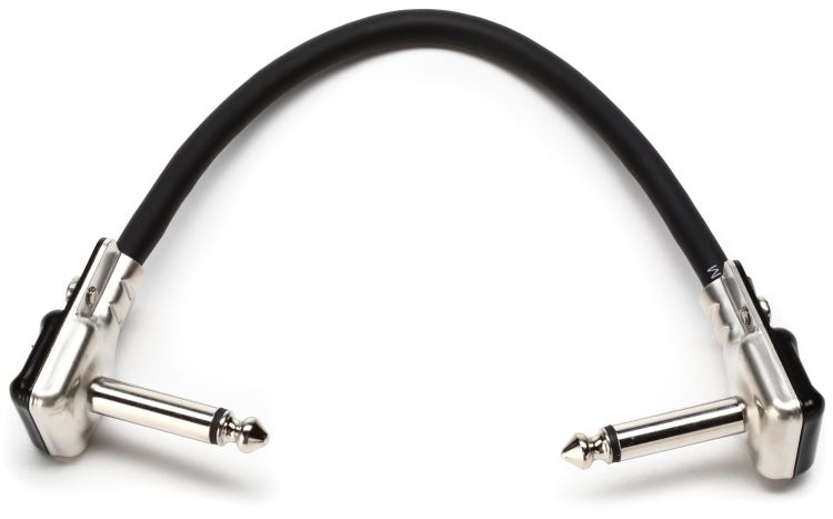 hosa hgfp-000.5 pro guitar pedalboard patch cable - low profile right angle to right angle - 6 inch 1