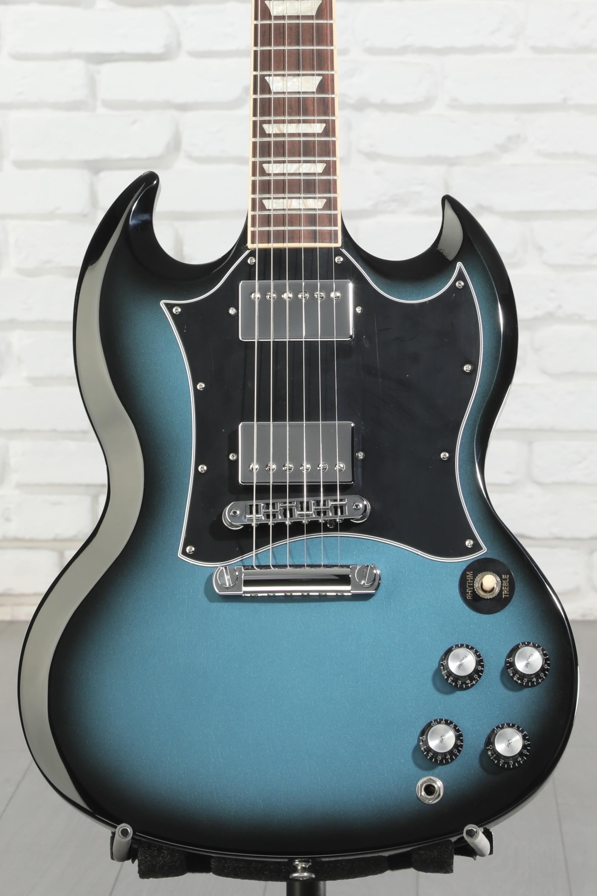 ギター Gibson SG Standard 2011 Pelham Blue Gibson SG Standard Electric Guitar - Pelham Blue Burst | Sweetwater