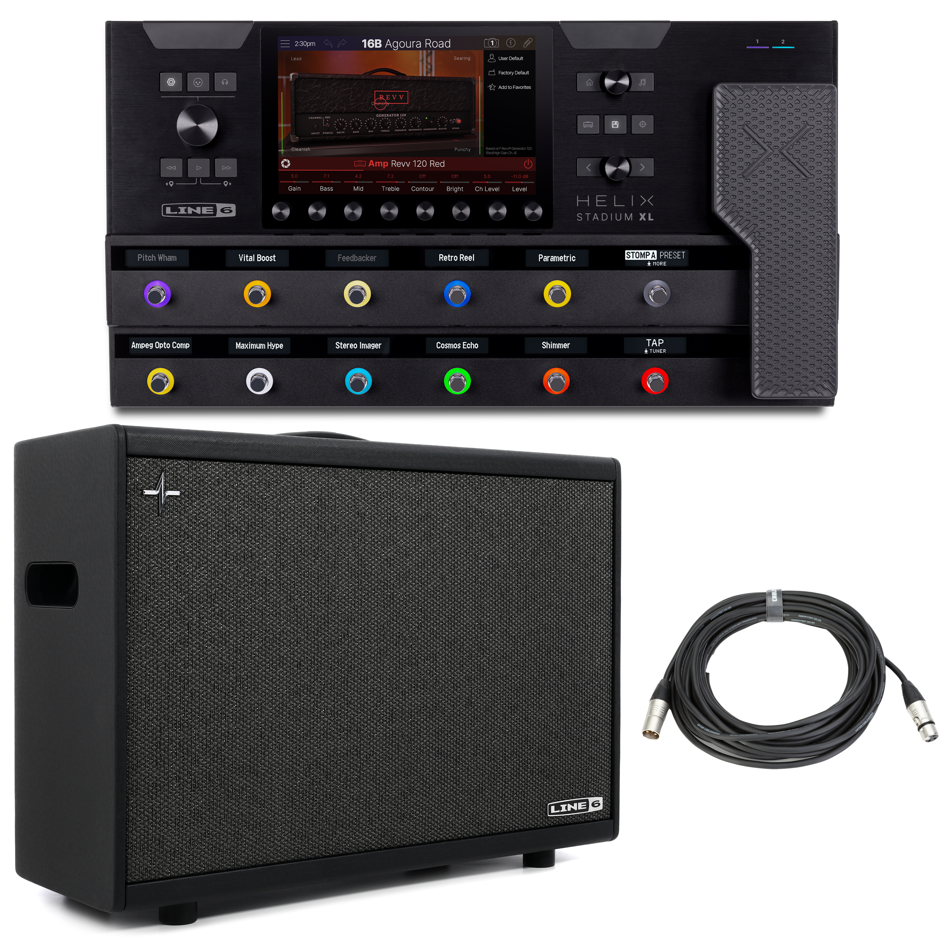 Line 6 Helix Stadium XL with Powercab 212 Plus Active Guitar Speaker