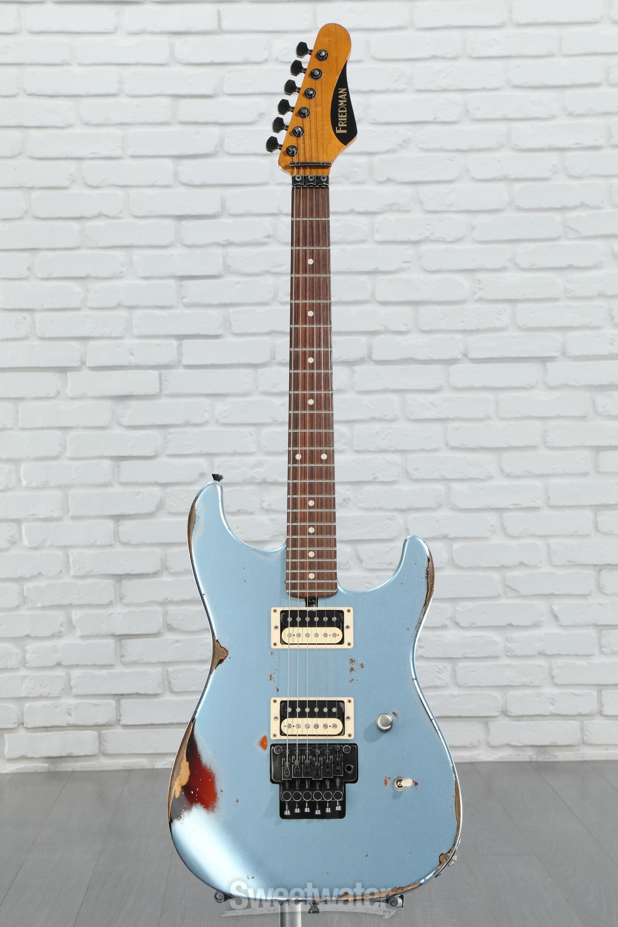 Friedman Cali Aged Electric Guitar - Ice Blue Metallic Over 3-tone Burst