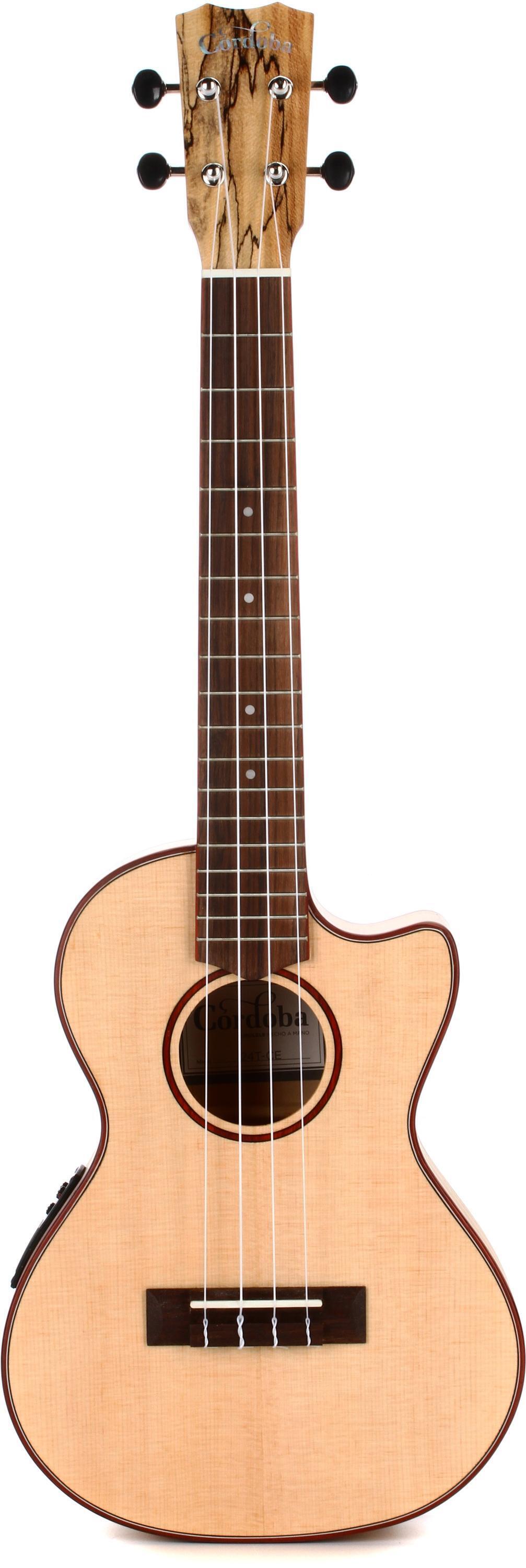 Cordoba 24T-CE Tenor Ukulele - Spruce with Cutaway and Electronics