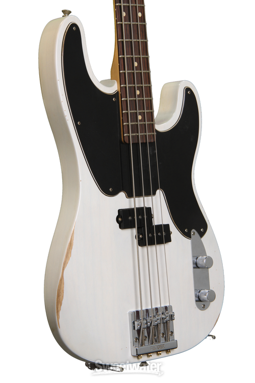 Fender Mike Dirnt Road Worn Precision Bass - White Blonde | Sweetwater